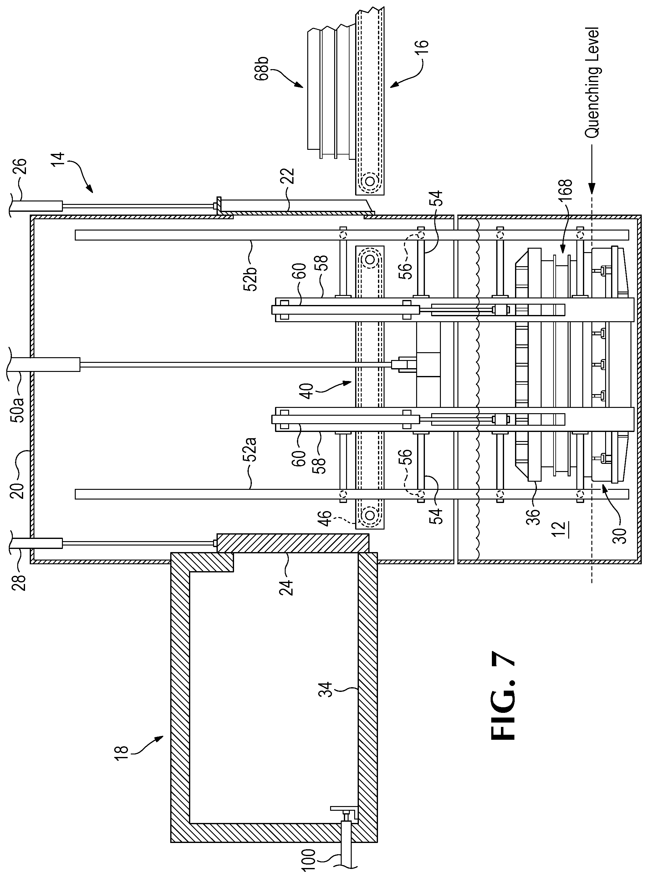 Patent US12305924 Figure 7 – Method and apparatus for hardening mold grids using clamp quenching