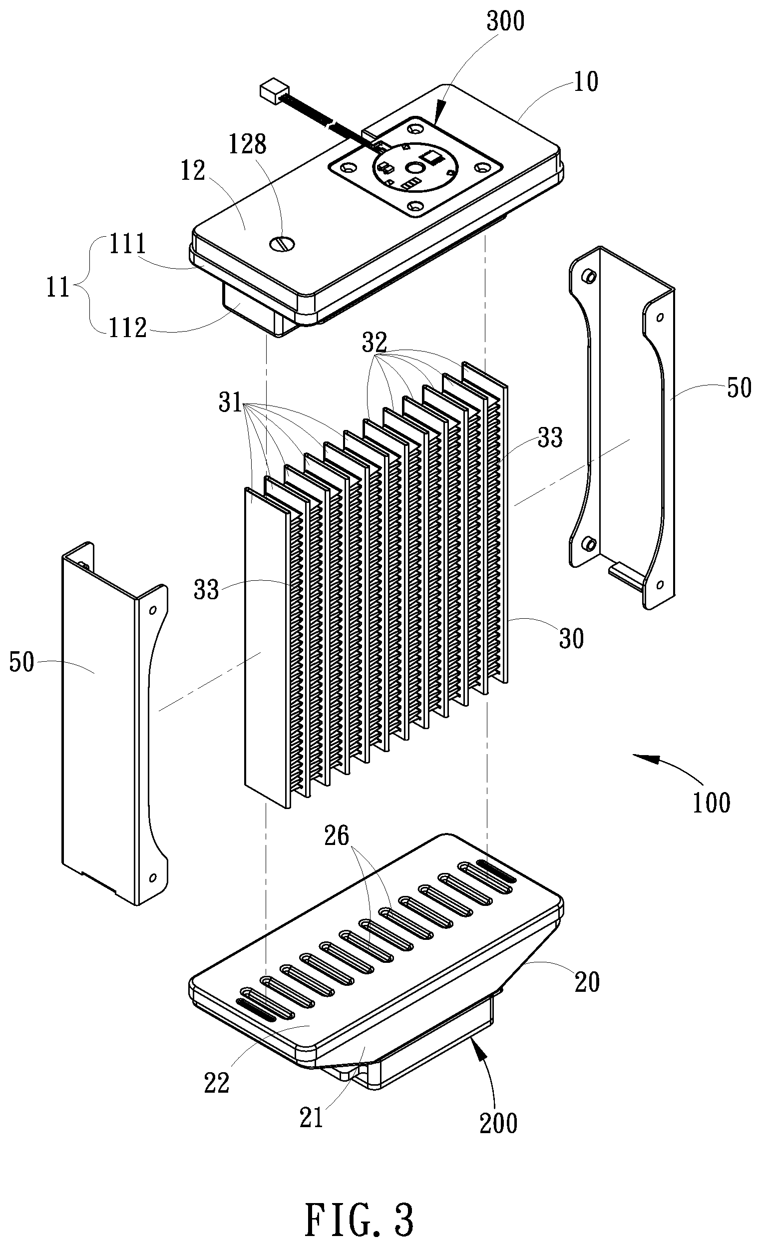 Patent US12305927 Figure 3 – Integrated liquid cooling heat dissipation device