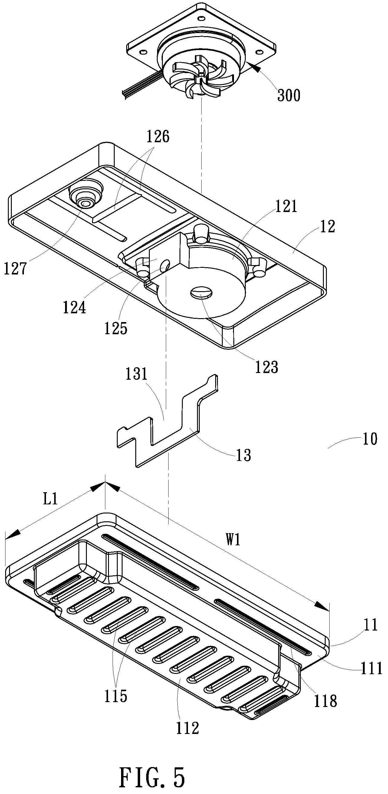 Patent US12305927 Figure 5 – Integrated liquid cooling heat dissipation device