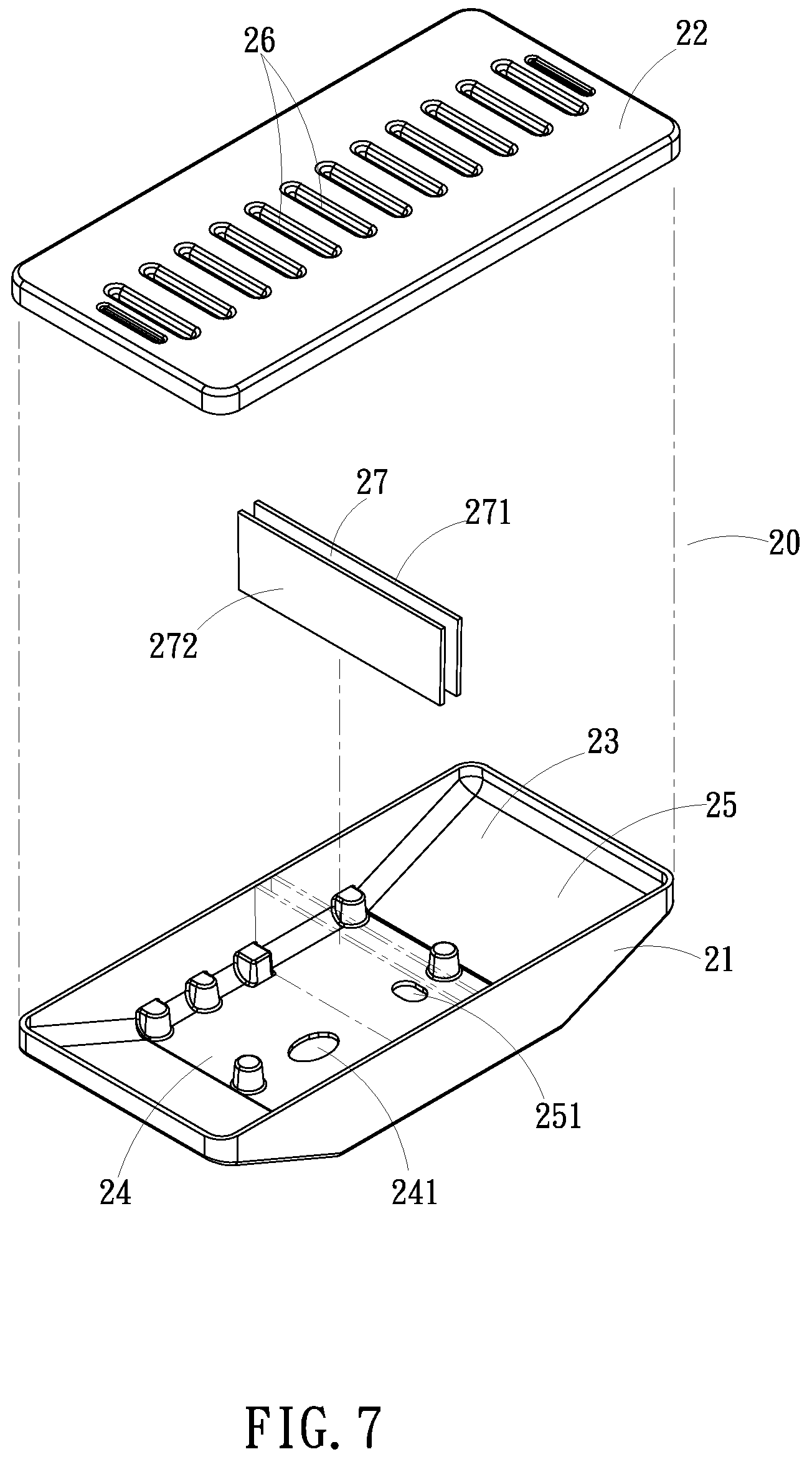 Patent US12305927 Figure 7 – Integrated liquid cooling heat dissipation device