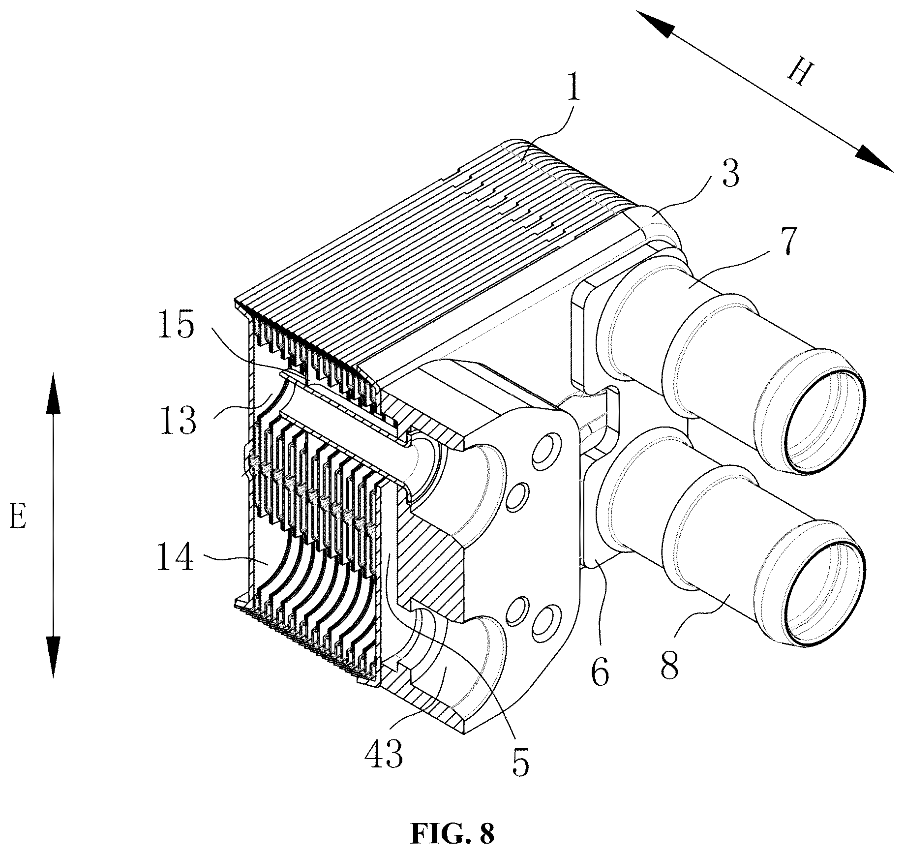 Patent US12305931 Figure 5 – Heat exchanger
