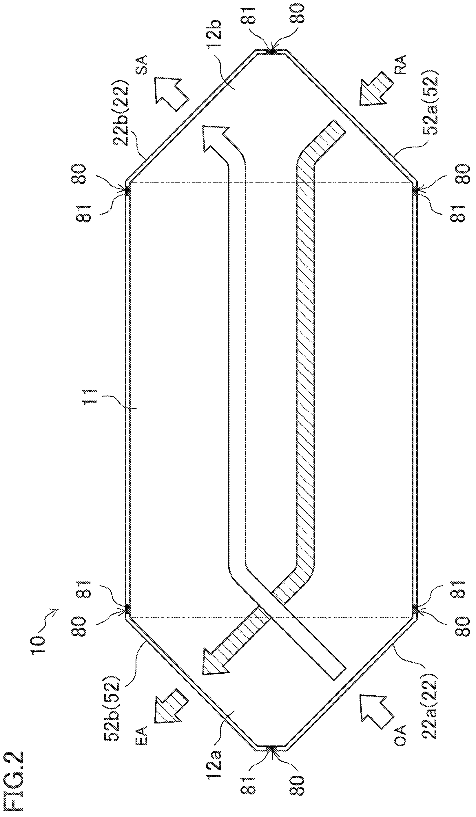 Patent US12305934 Figure 2 – Heat exchanger and method for manufacturing heat exchanger