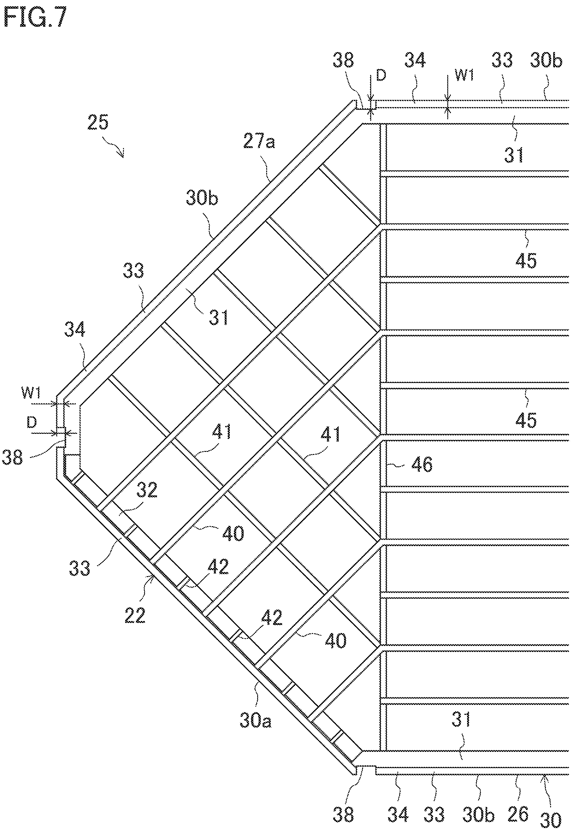 Patent US12305934 Figure 7 – Heat exchanger and method for manufacturing heat exchanger