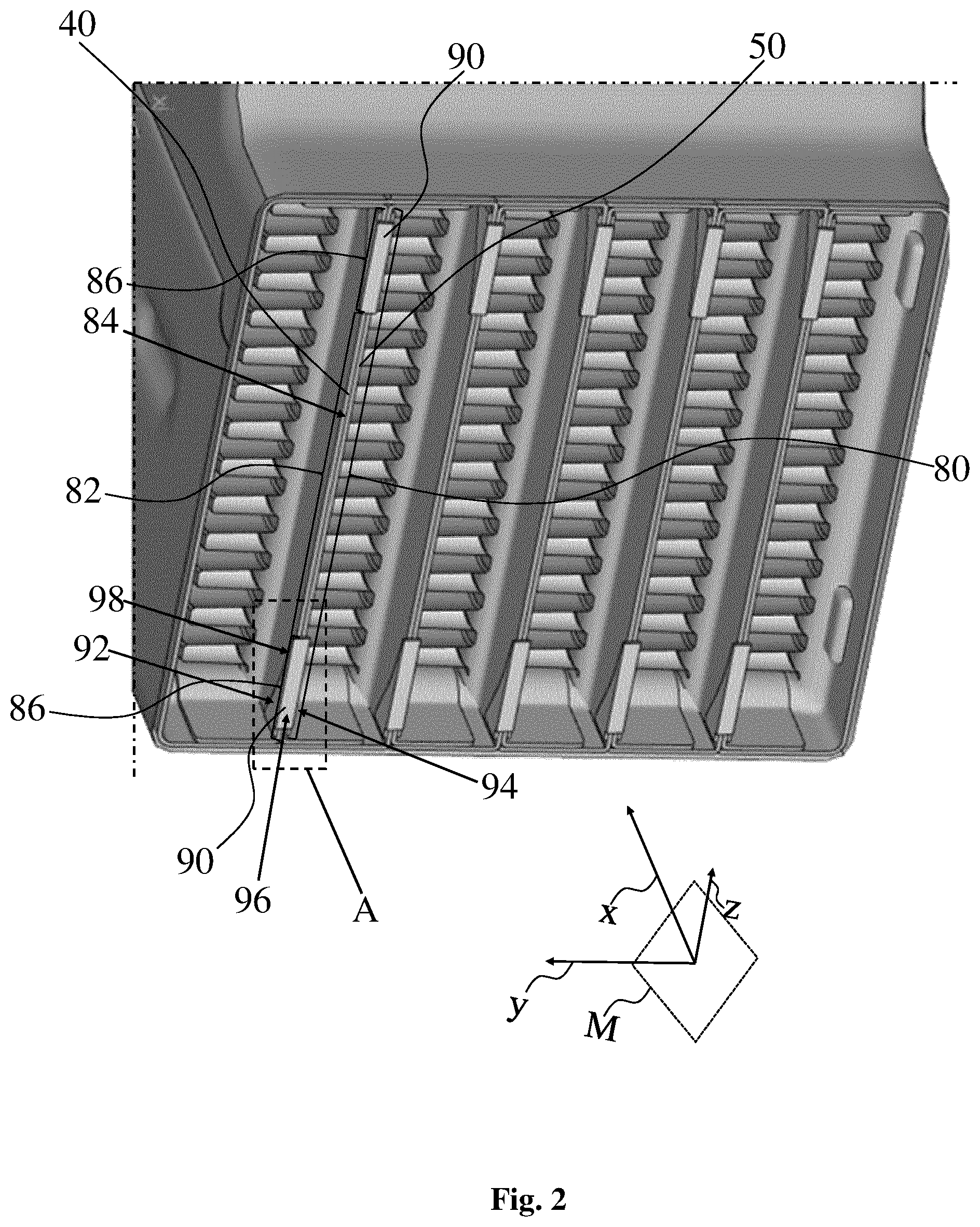 Patent US12305936 Figure 2 – Heat exchanger for an internal combustion engine, having a stiffening element in the region of a join between two partitions, and internal combustion engine having a heat exchanger