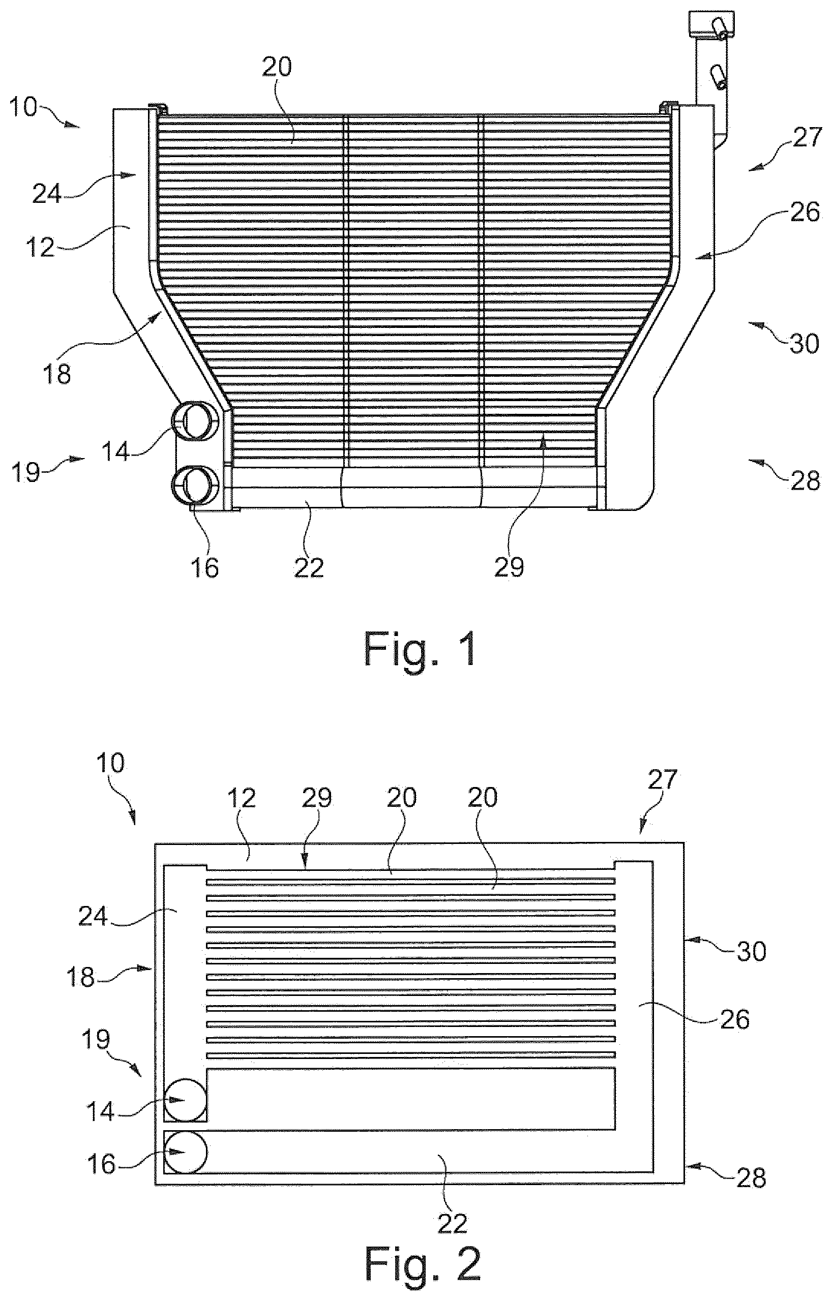 Patent US12305938 Figure 1 – Heat exchanger for a cooling system, cooling system, and assembly