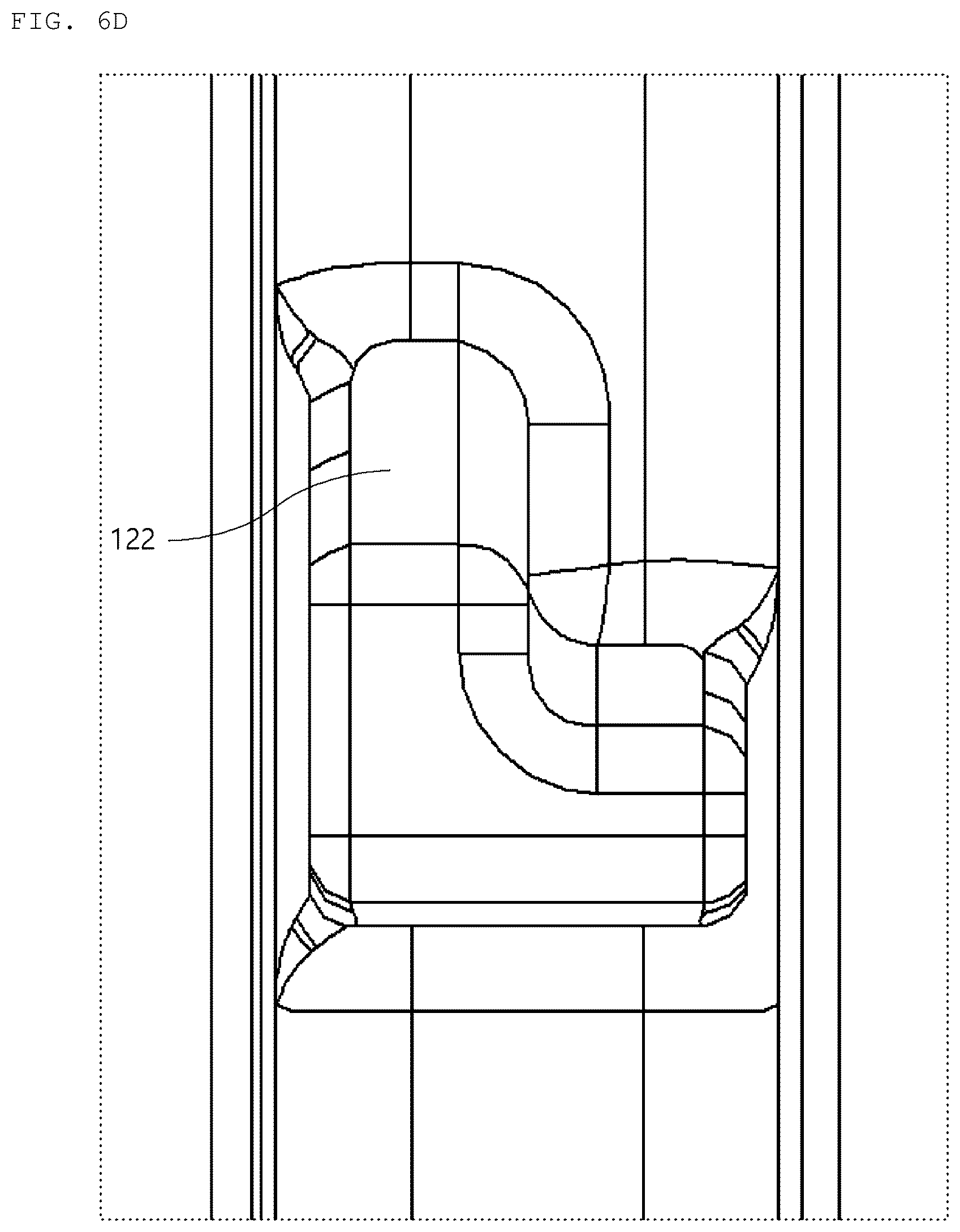 Patent US12305939 Figure 8 – Heat exchanger having flow distribution tank structure for thermal stress dispersion
