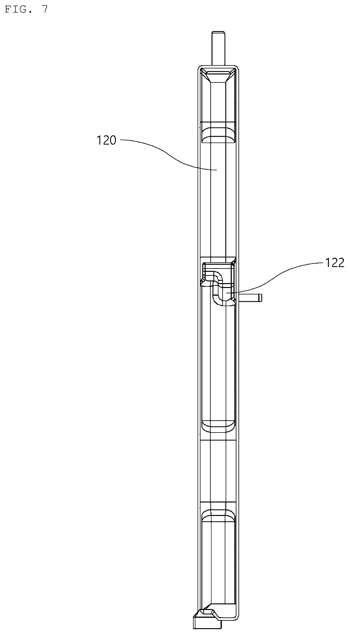 Patent US12305939 Figure 11 – Heat exchanger having flow distribution tank structure for thermal stress dispersion