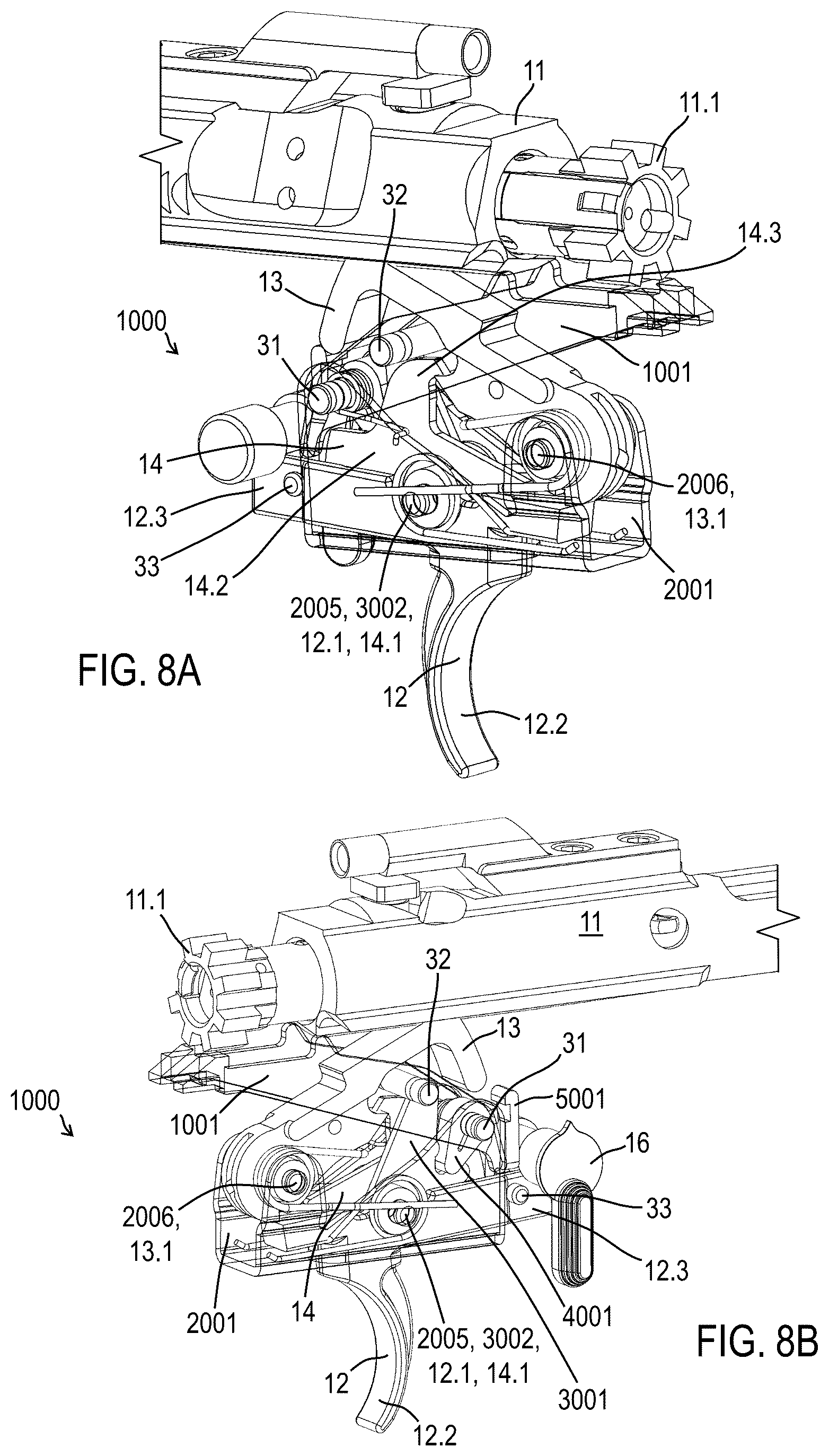 Patent US12305943 Figure 9 – Firearm operating mechanisms and bolt release
