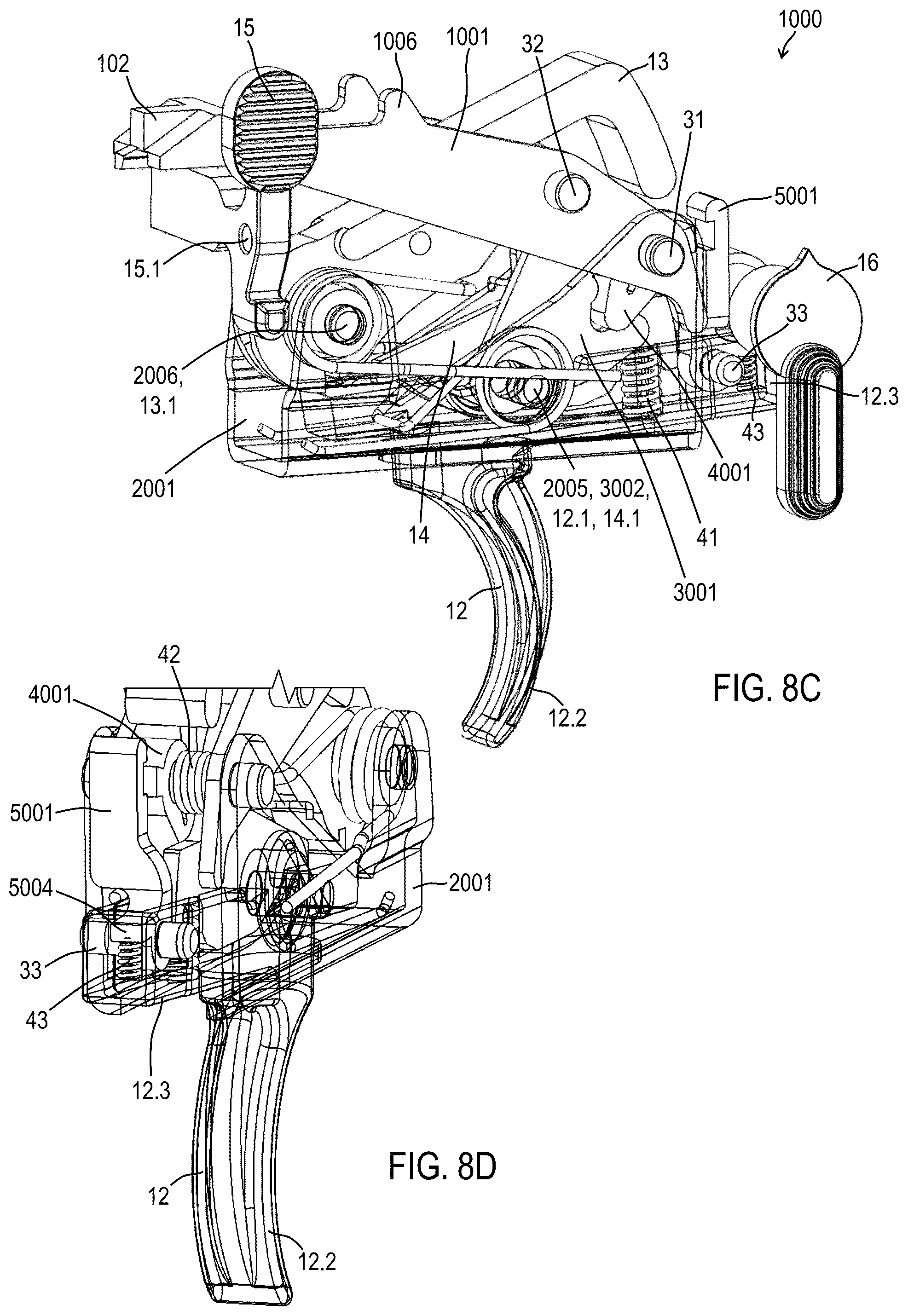 Patent US12305943 Figure 10 – Firearm operating mechanisms and bolt release