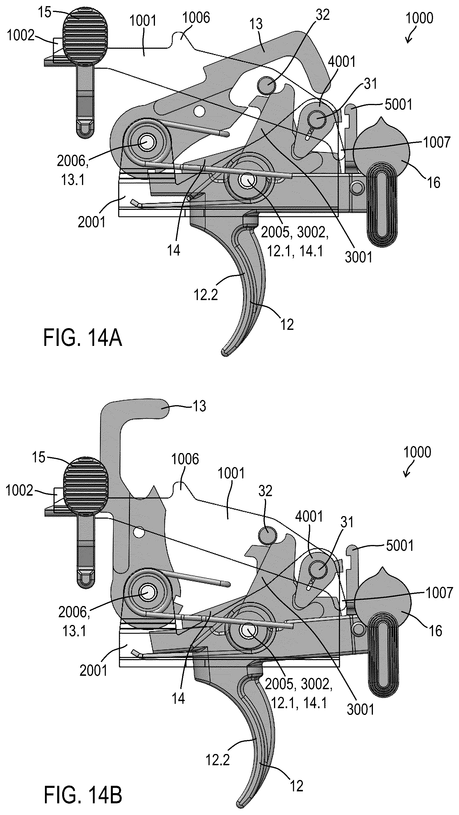 Patent US12305943 Figure 14 – Firearm operating mechanisms and bolt release