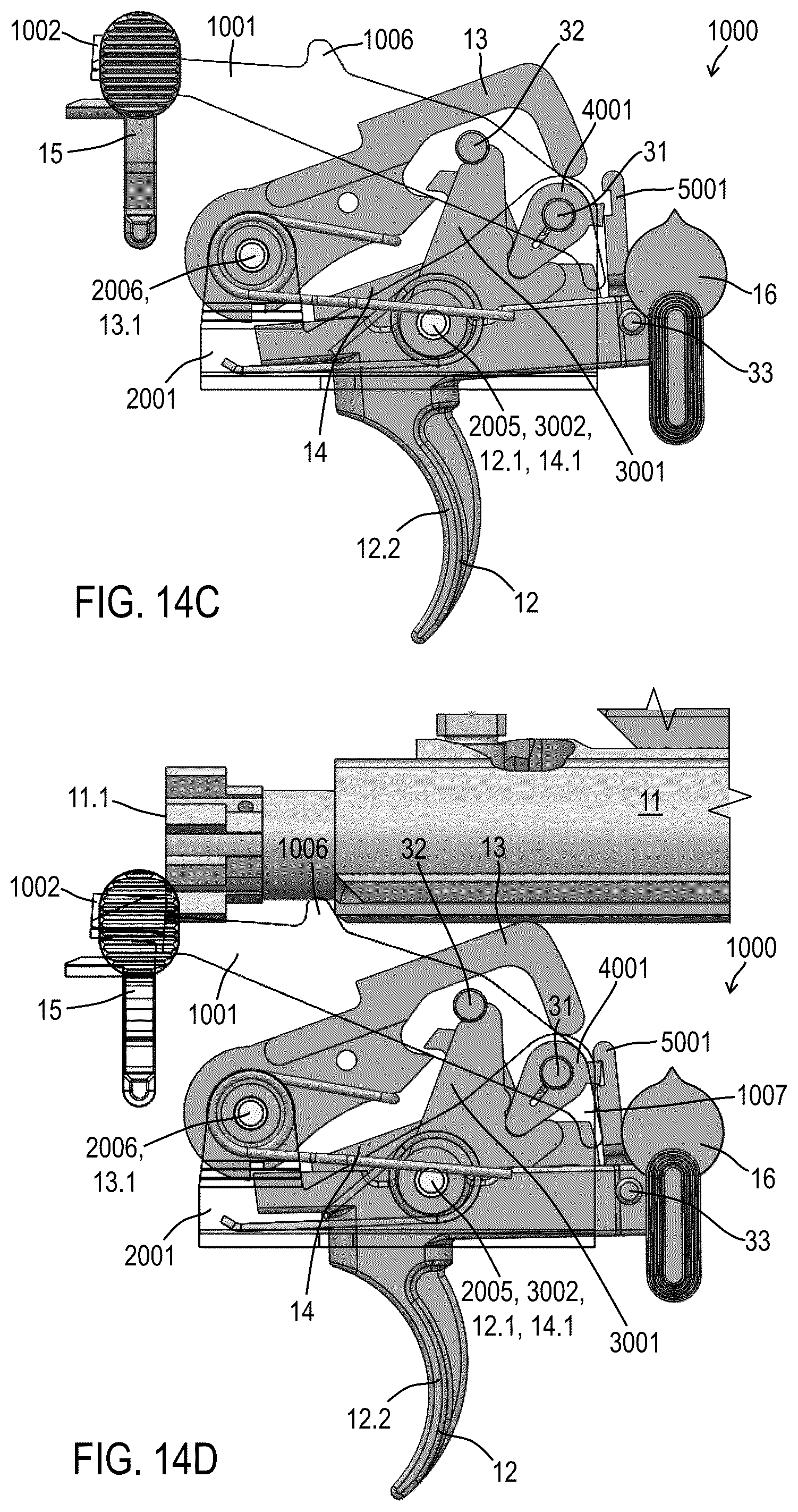Patent US12305943 Figure 15 – Firearm operating mechanisms and bolt release