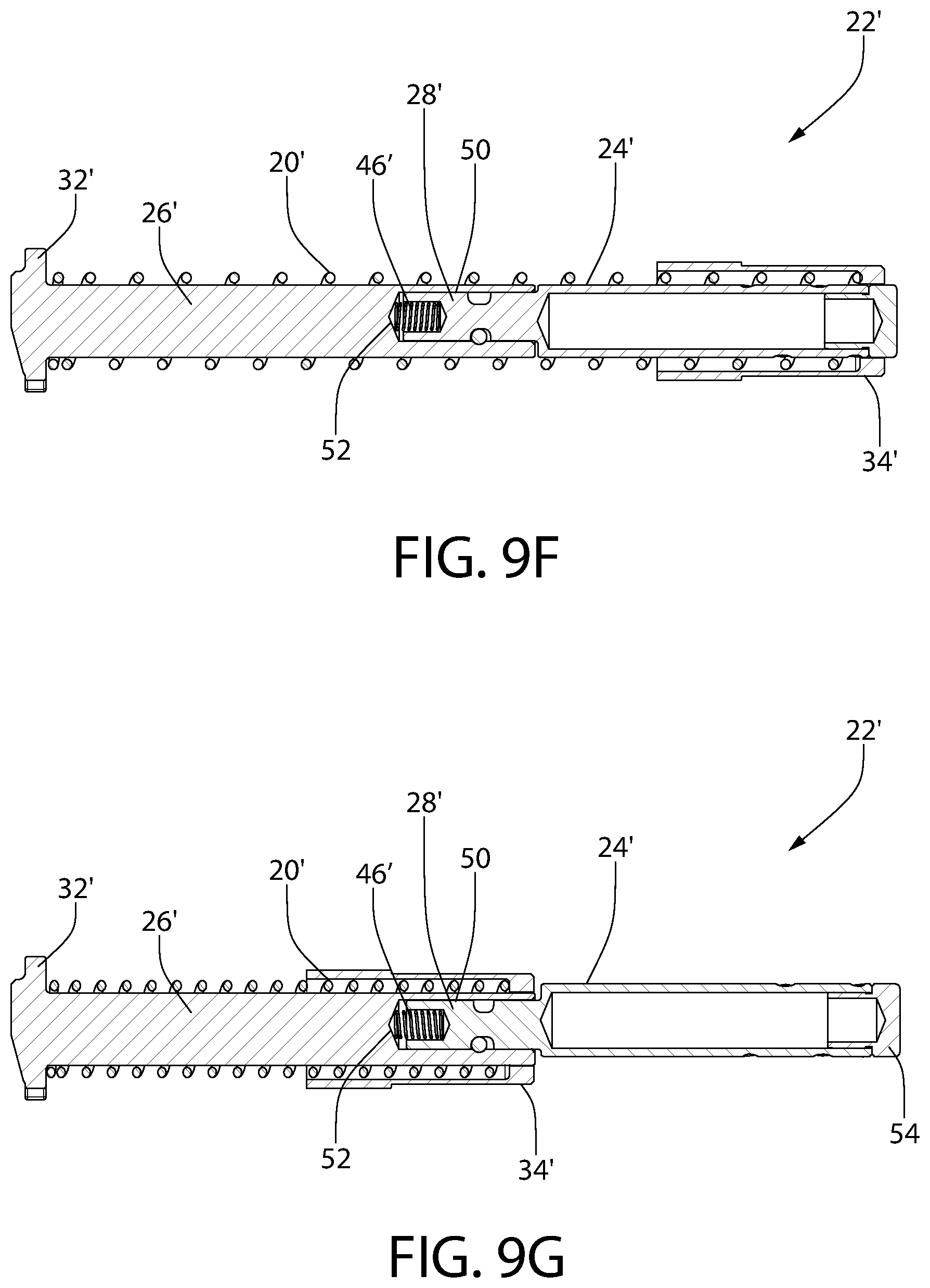 Patent US12305946 Figure 11 – Tool-less takedown rod for pistol