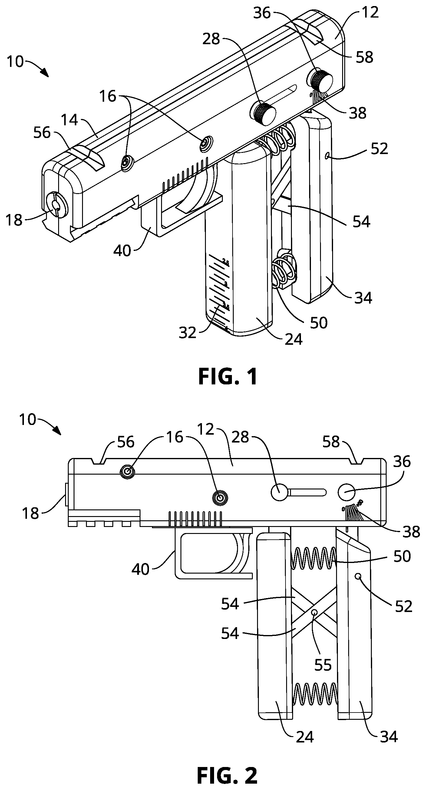 Patent US12305948 Figure 1 – Grip size measuring tool