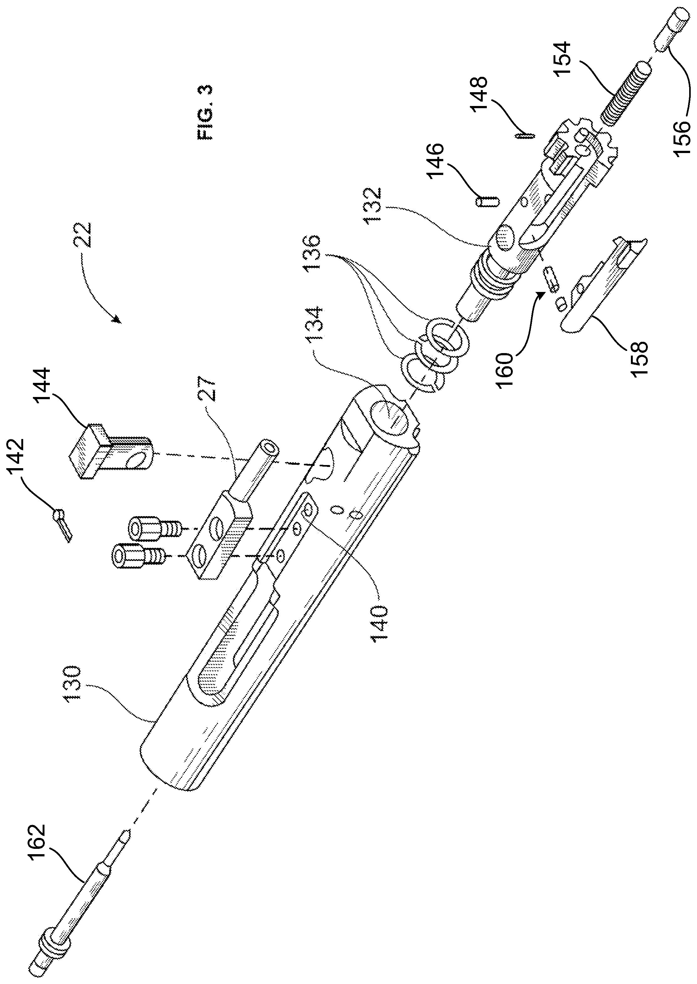 Patent US12305949 Figure 2 – Firearm assemblies with multiple gas ports