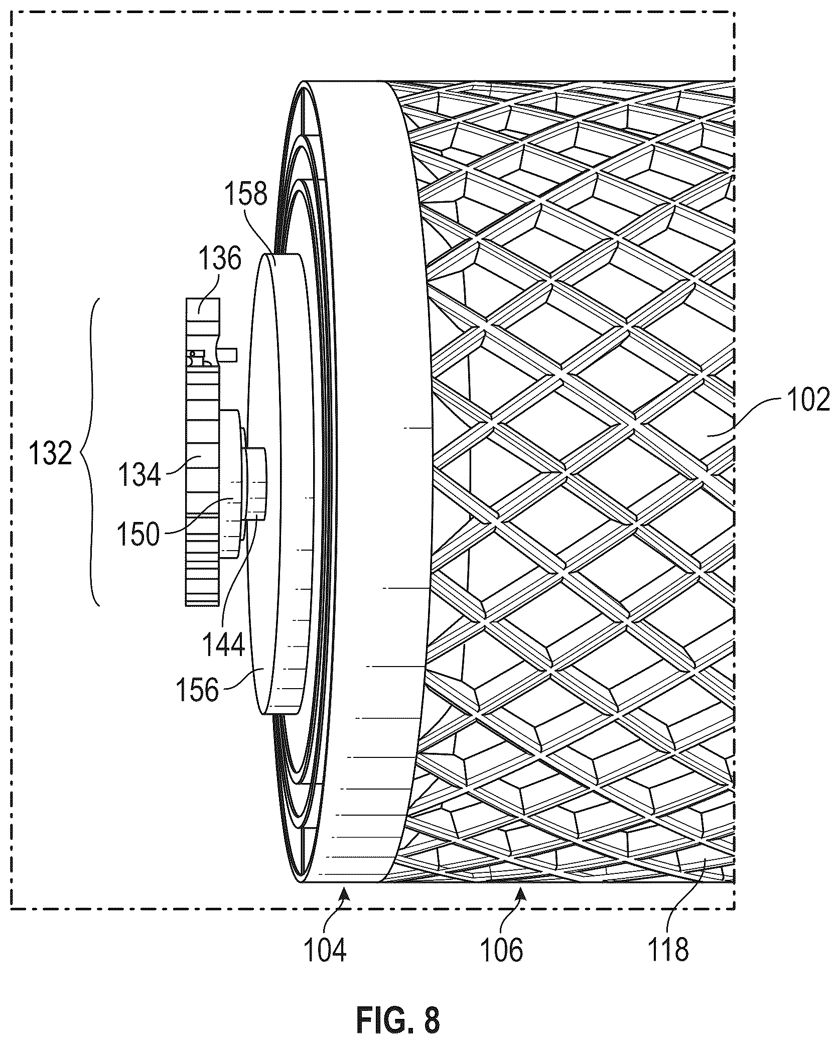 Patent US12305953 Figure 8 – Jam-resistant drum magazine