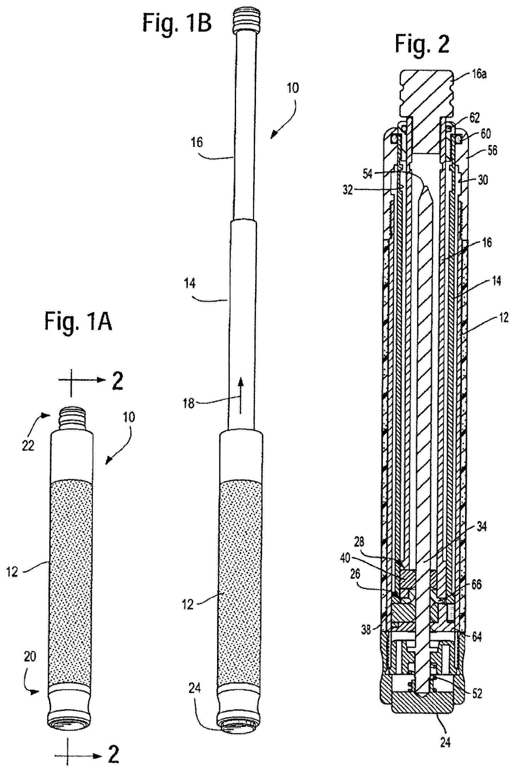 Patent US12305955 Figure 1 – Extendable baton with damage resistant locking mechanism