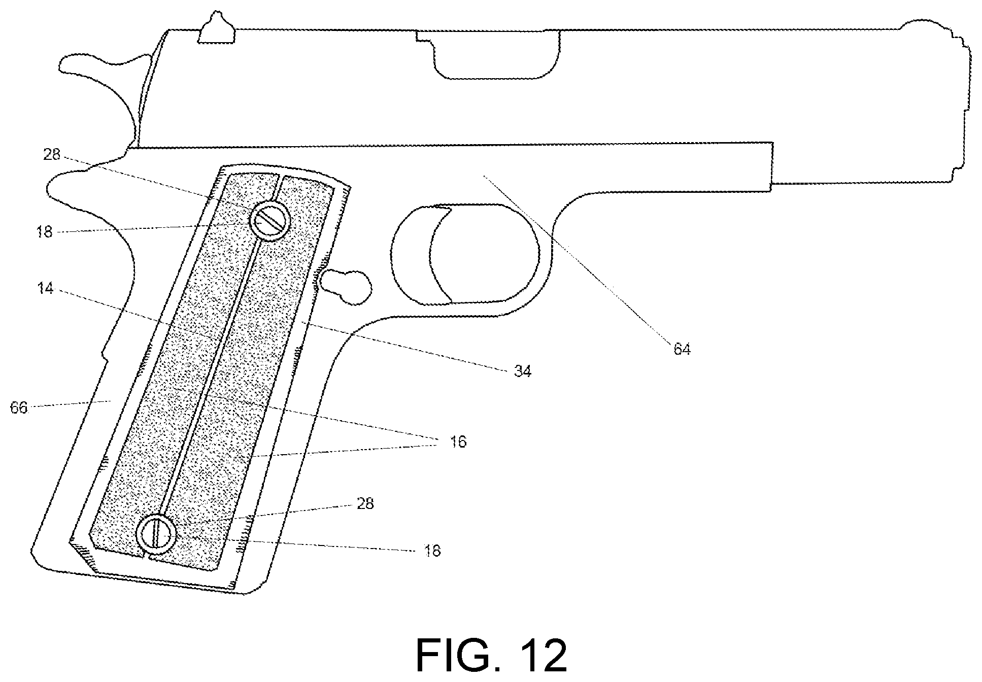 Patent US12305956 Figure 12 – Optimized firearm panel