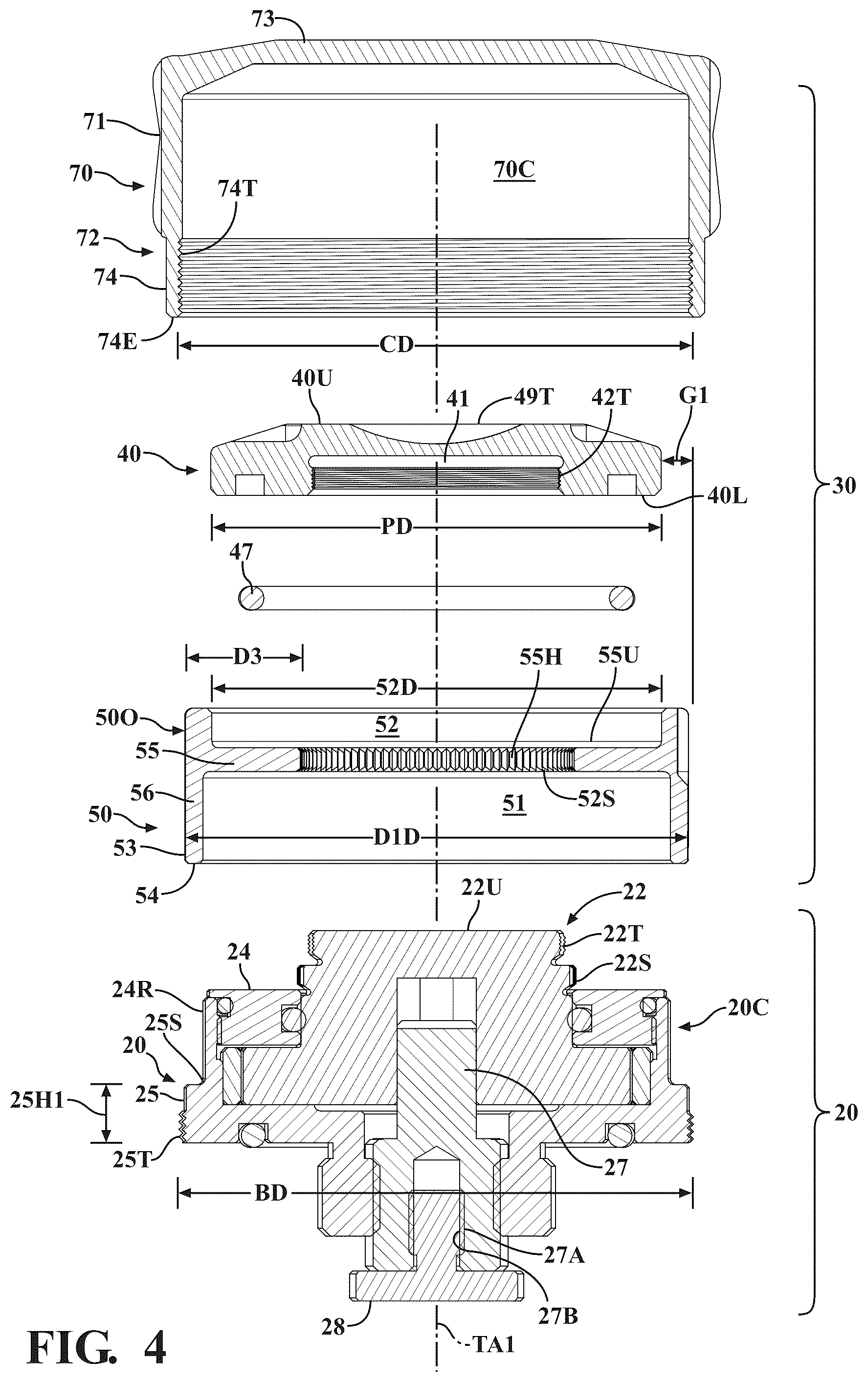 Patent US12305959 Figure 4 – Modifiable turret for optical scope
