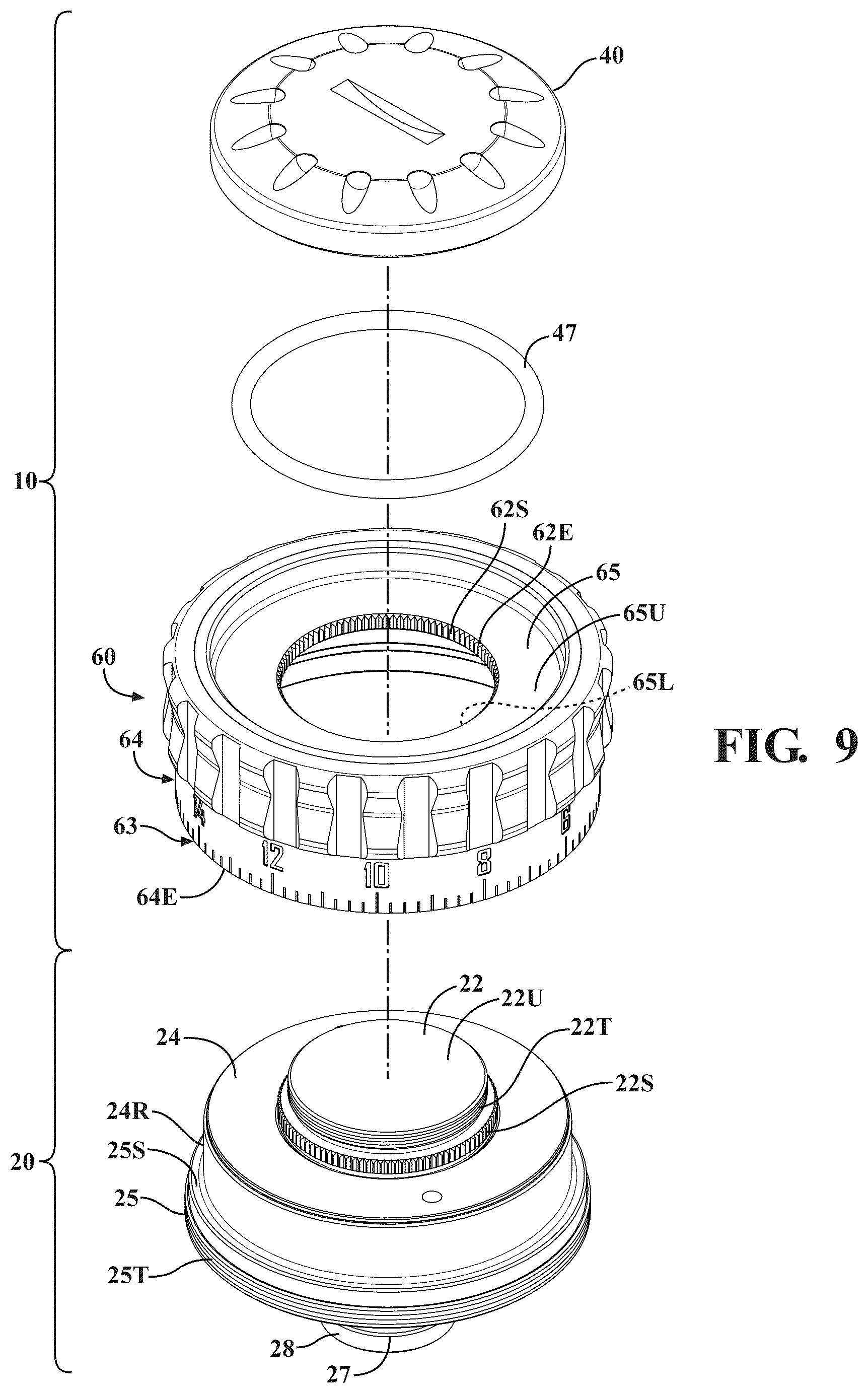 Patent US12305959 Figure 9 – Modifiable turret for optical scope