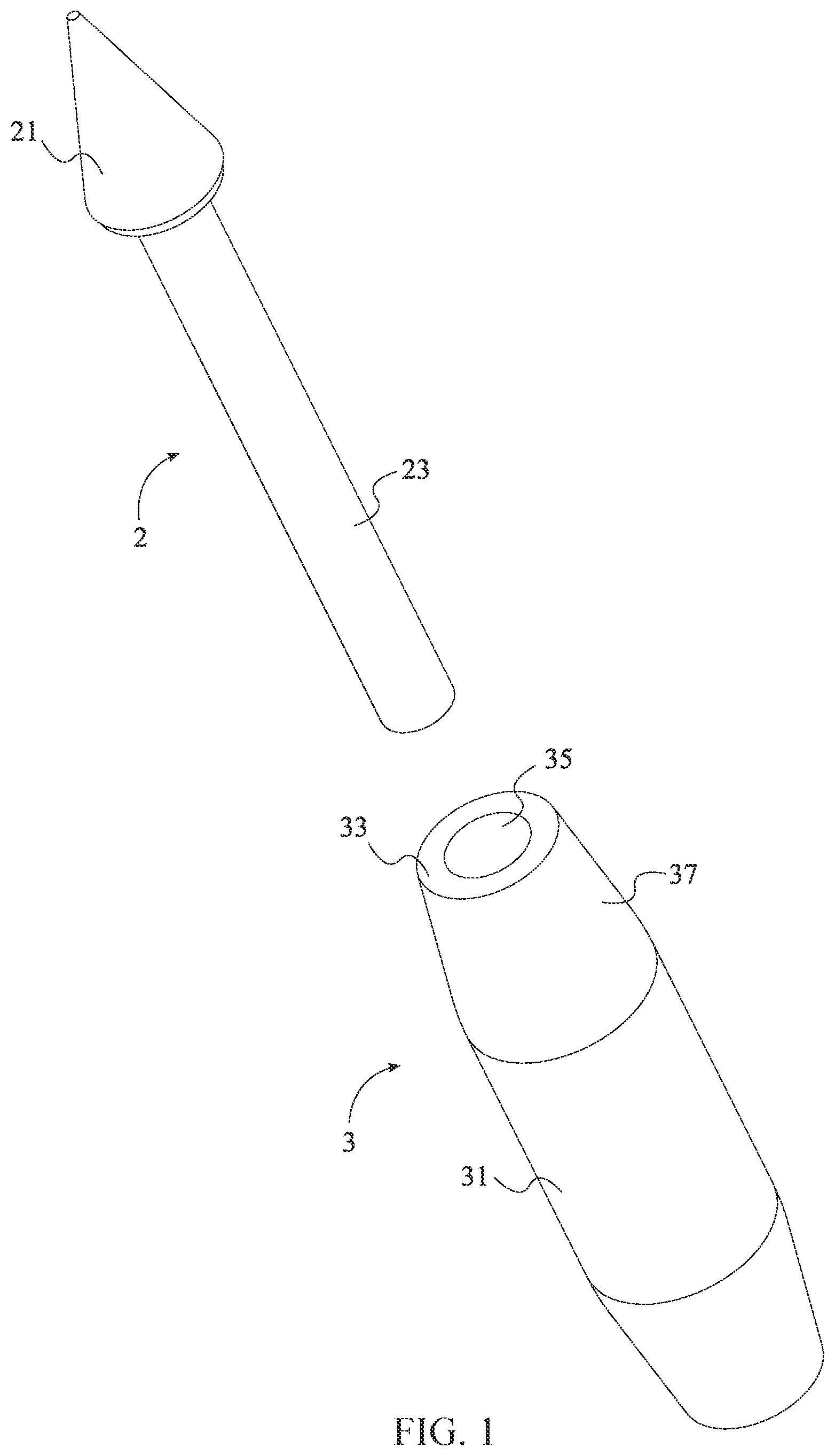 Patent US12305964 — Alternate armor piercing bullet configuration — Figure 1