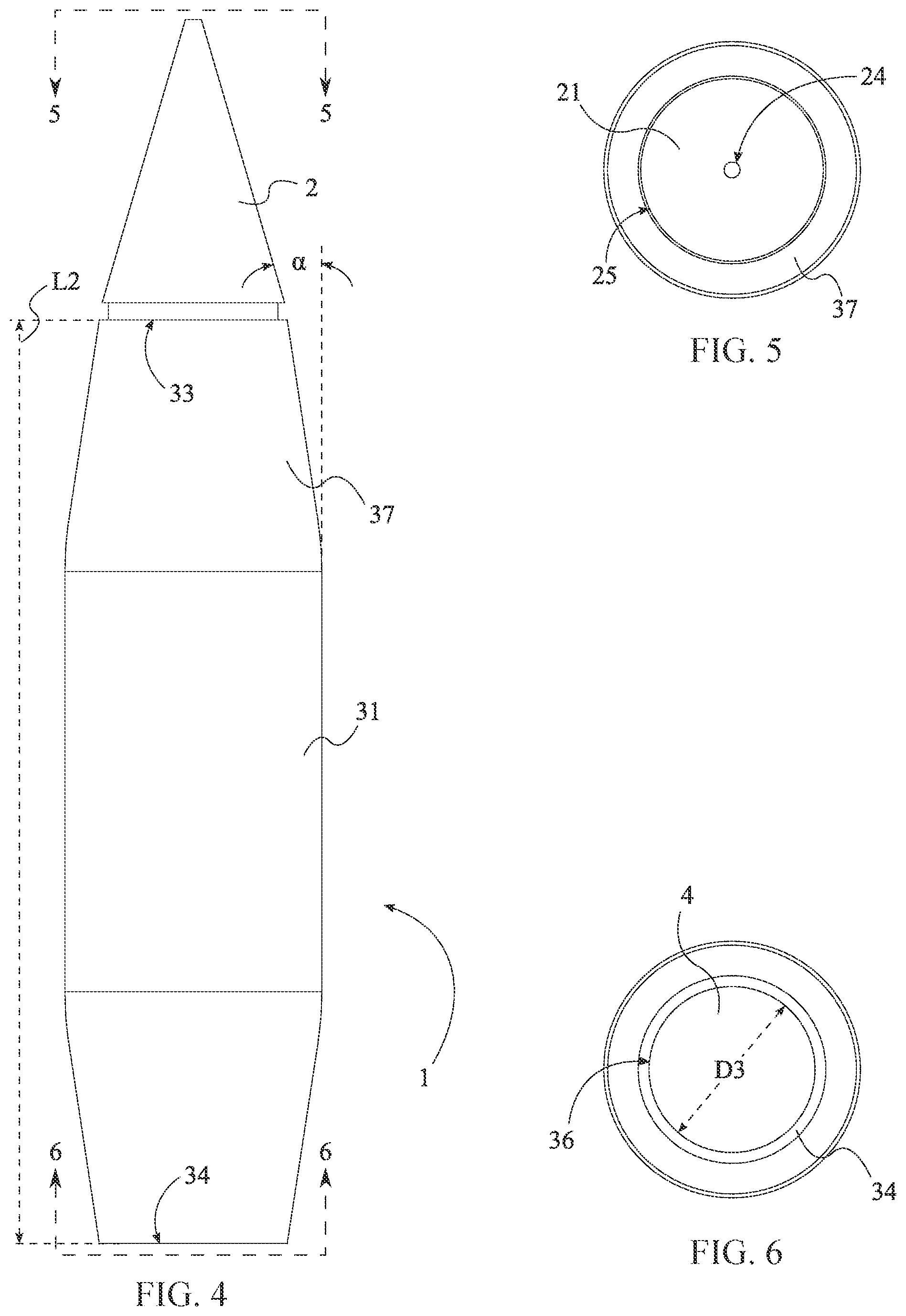 Patent US12305964 Figure 4 – Alternate armor piercing bullet configuration