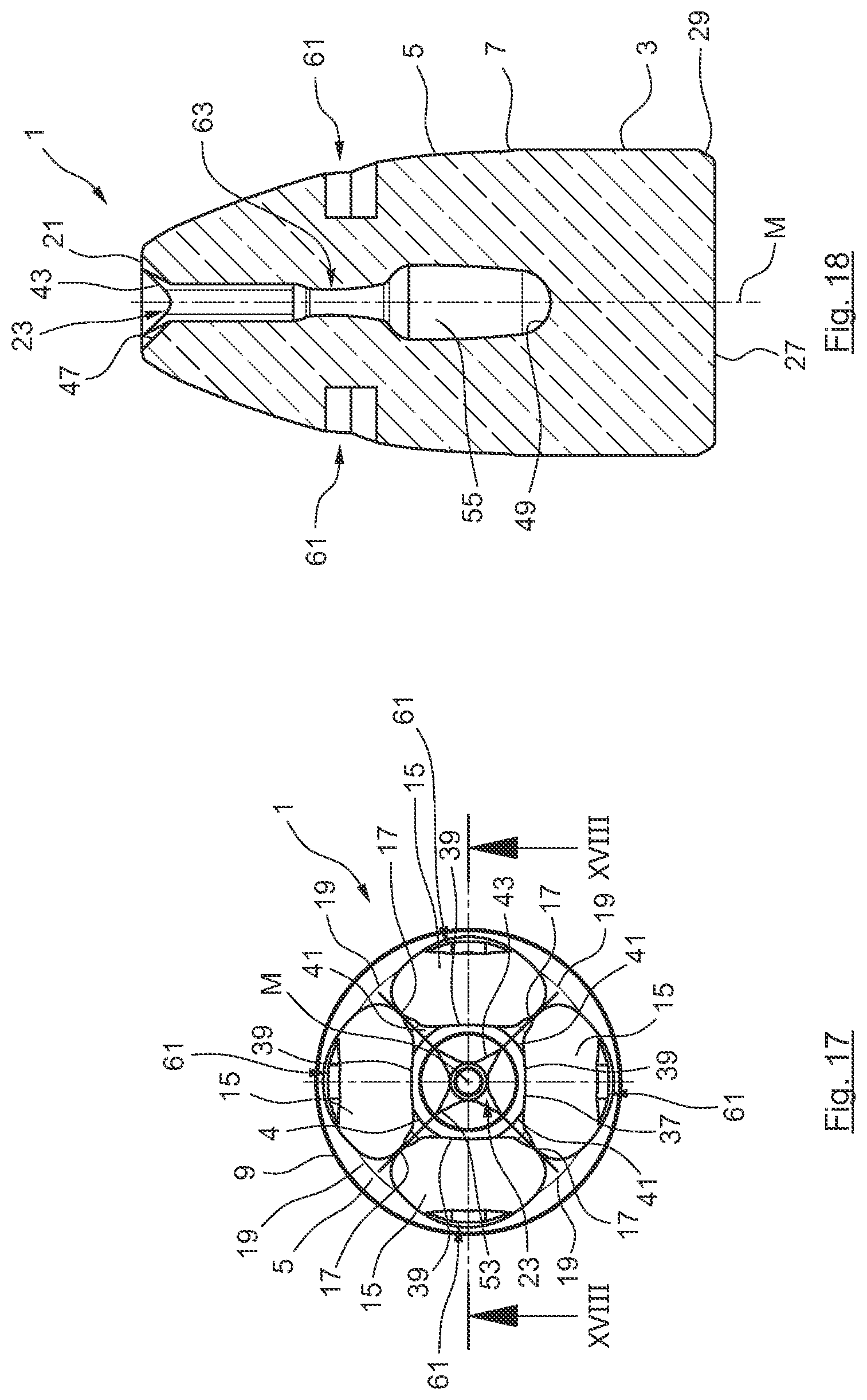 Patent US12305965 Figure 6 – Projectile, in particular deformation and/or partial fragmentation projectile, and method for producing a projectile