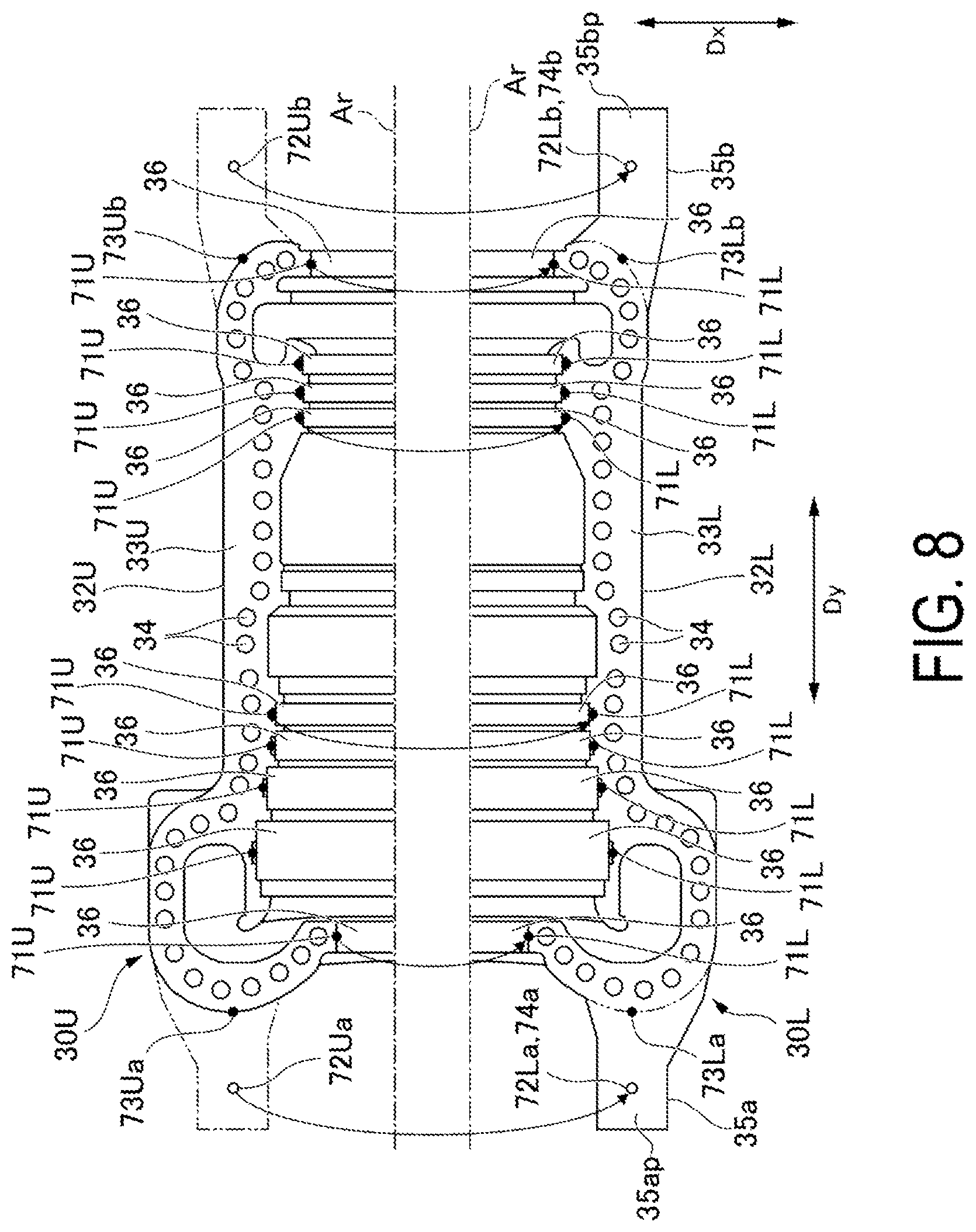 Patent US12305970 Figure 8 – Method for estimating flange displacement amount in rotary machine, program for executing the method, and device for performing the method