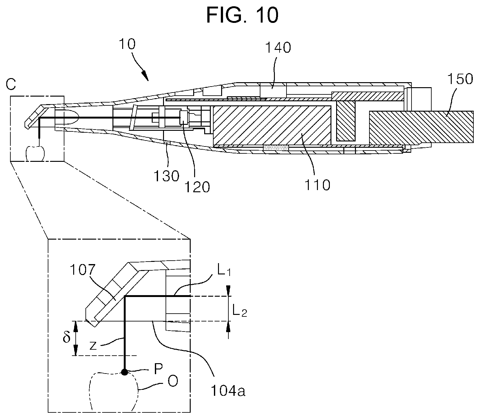 Patent US12305975 Figure 9 – Three-dimensional scanning system and method for controlling the same