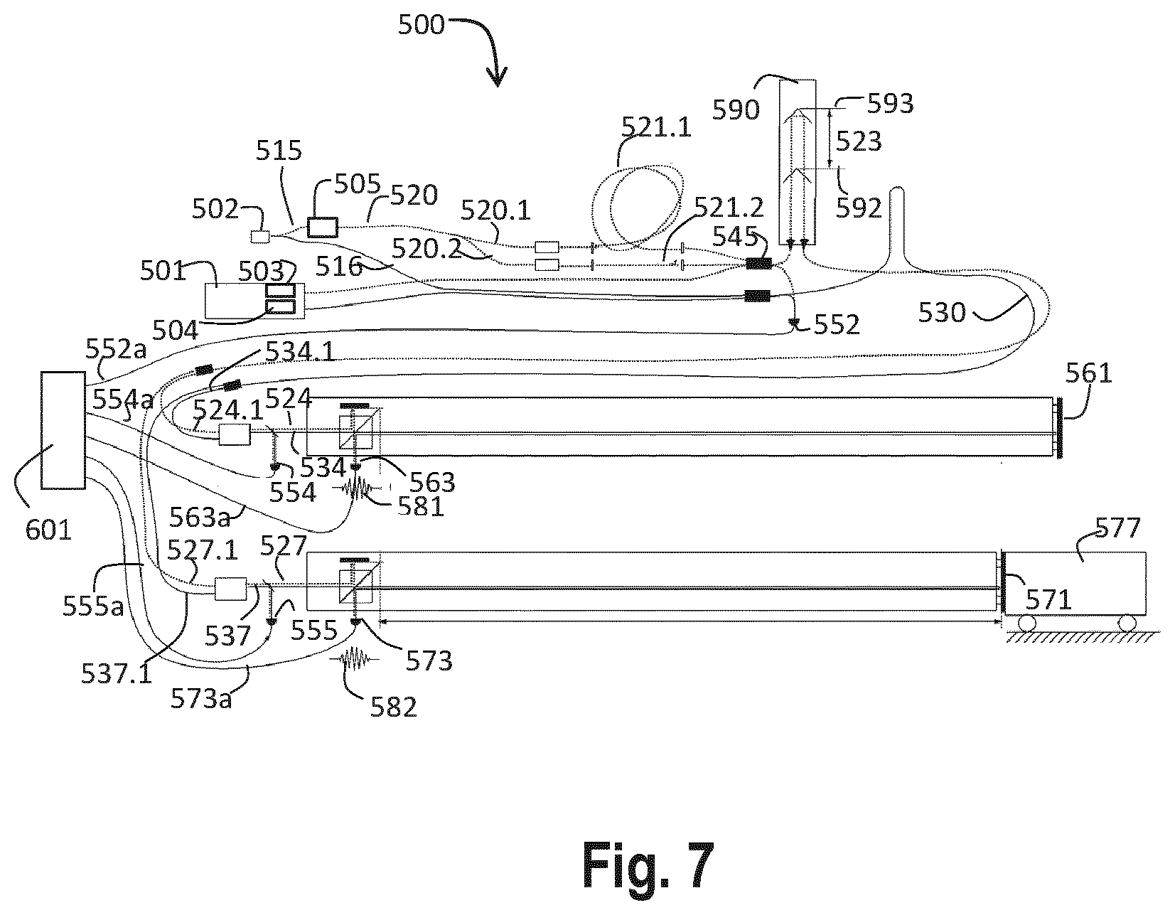 Patent US12305979 Figure 5 – Interferometer system and lithographic apparatus