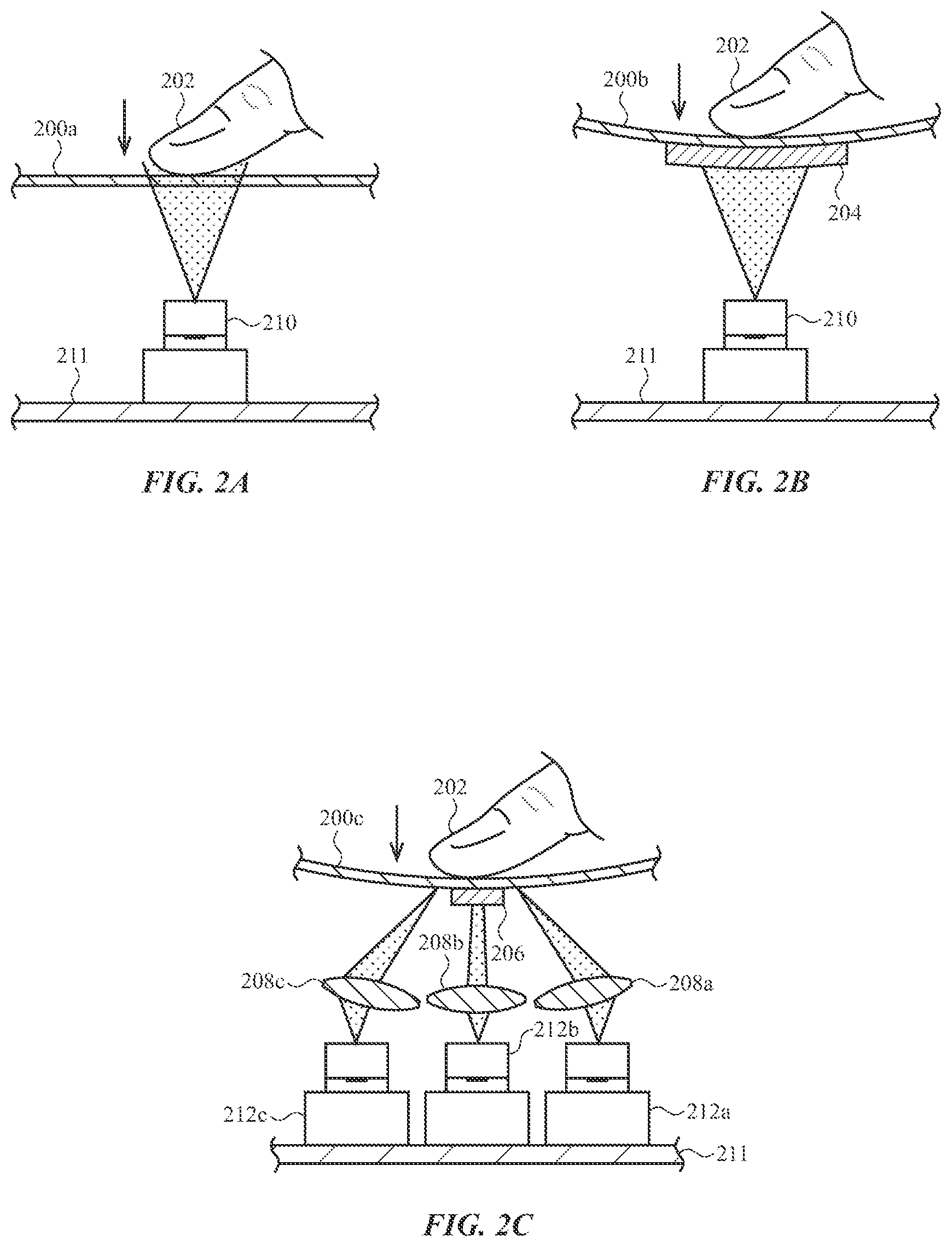 Patent US12305982 Figure 2 – Self-mixing interference based sensors for characterizing touch input