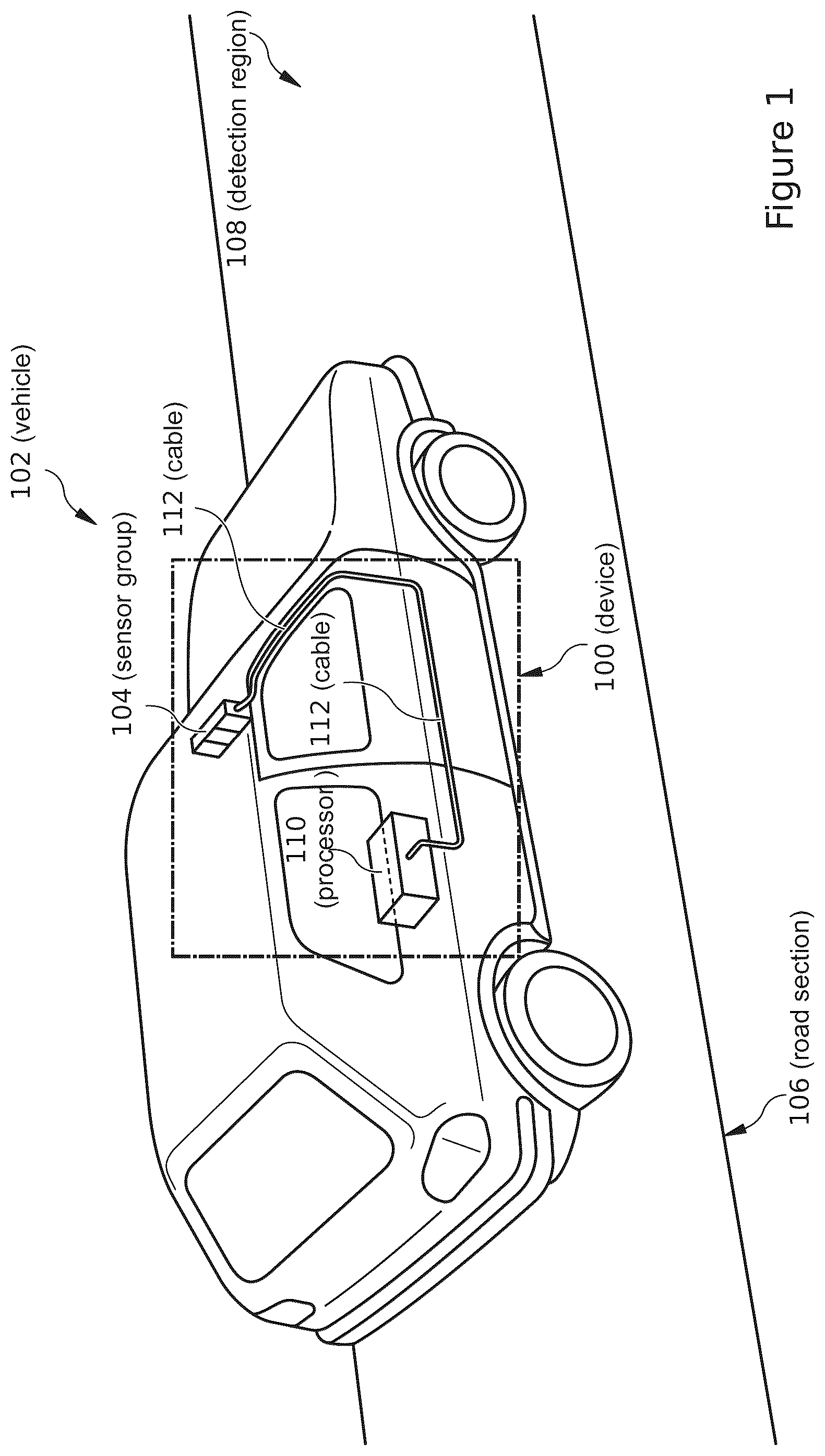 Patent US12305991 Figure 1 – Method and device for determining a position of a vehicle in a road network