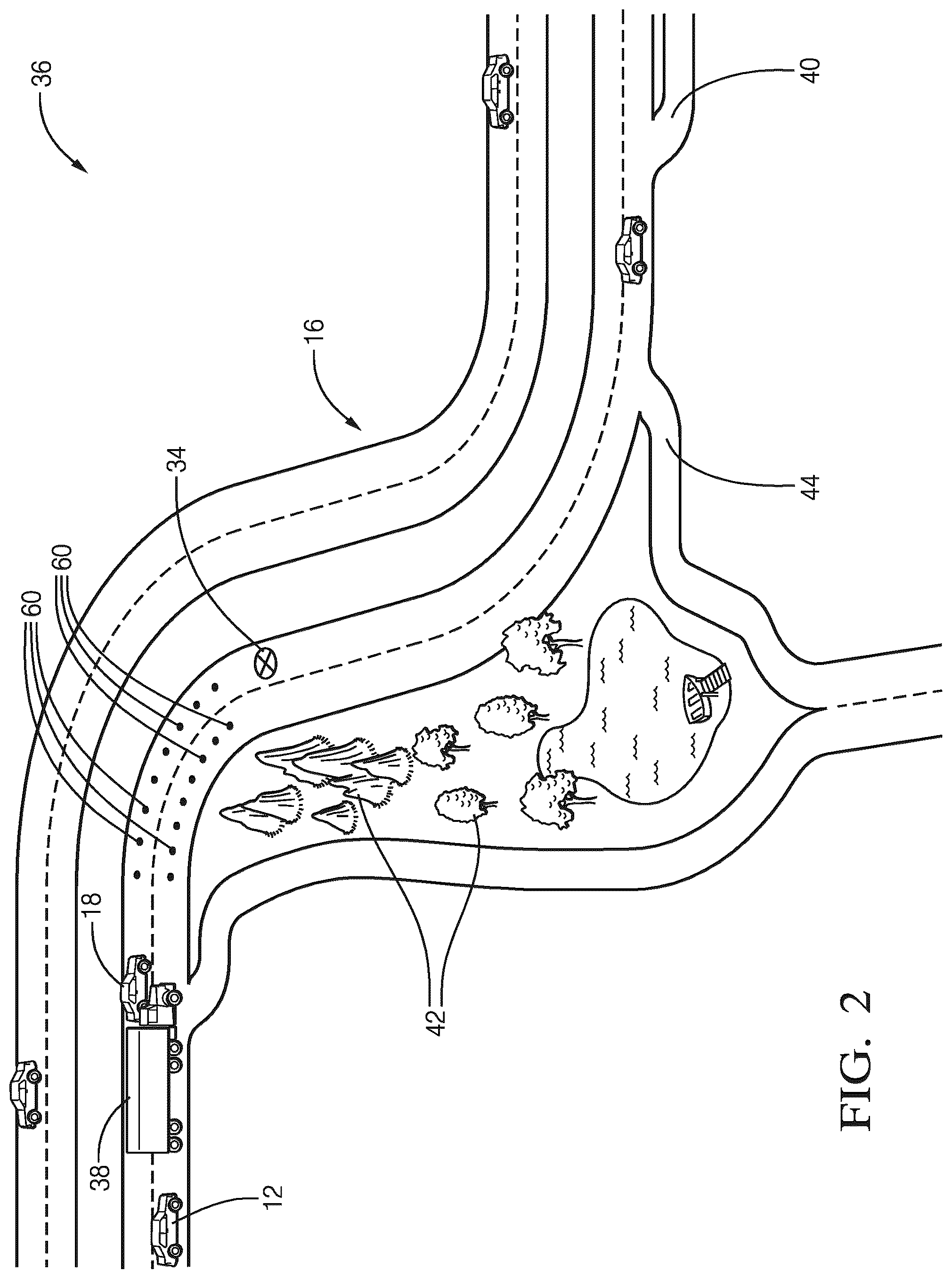 Patent US12305992 Figure 2 – Vehicle perception-data gathering system and method