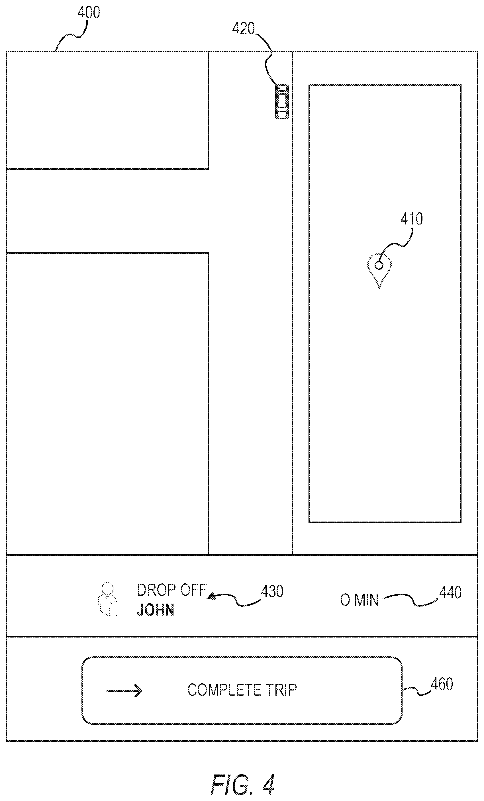 Patent US12305995 Figure 4 – Indoor/outdoor transition points based on satellite signal strength