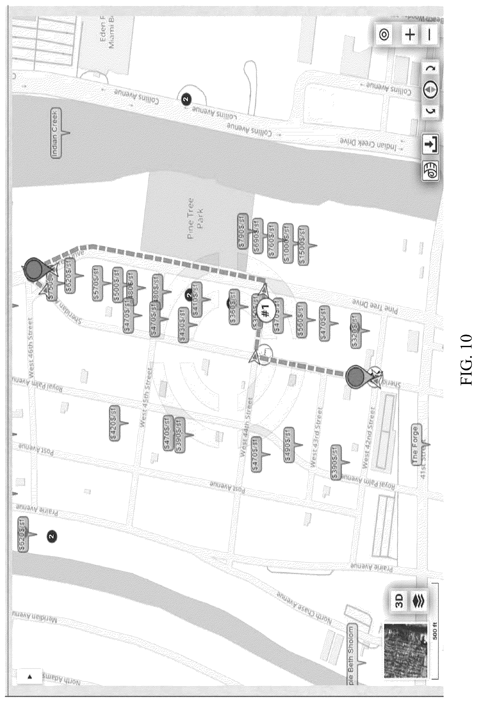 Patent US12306002 Figure 10 – Systems and methods for navigating based on scenic quality
