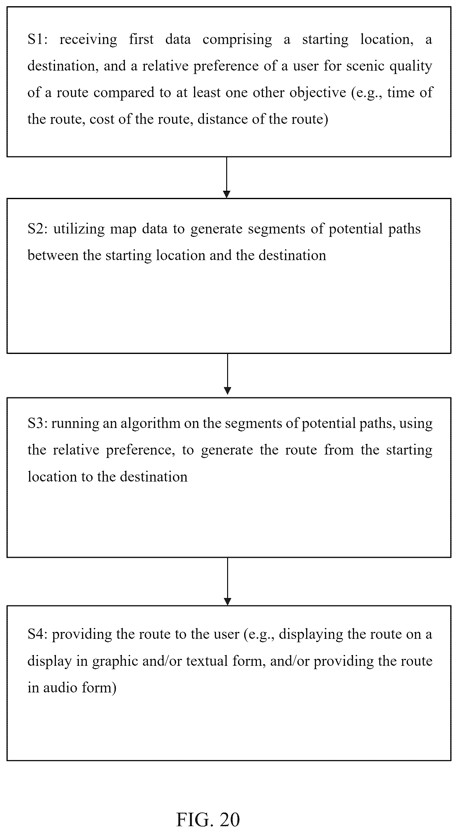 Patent US12306002 Figure 20 – Systems and methods for navigating based on scenic quality