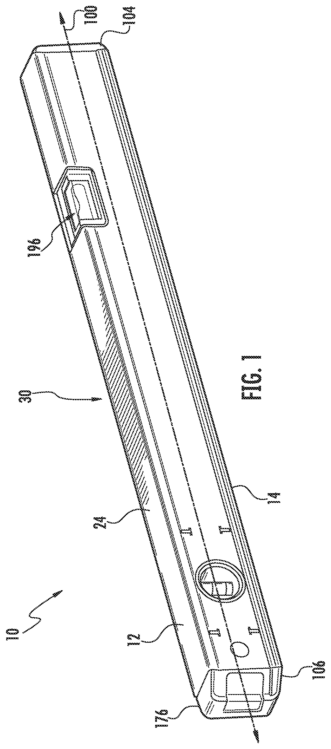Patent US12306016 Figure 1 – Continuous edge adjustable level