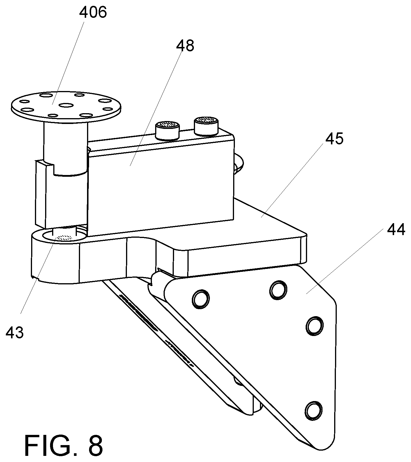 Patent US12306018 Figure 8 – Material testing apparatus having vibration mitigation
