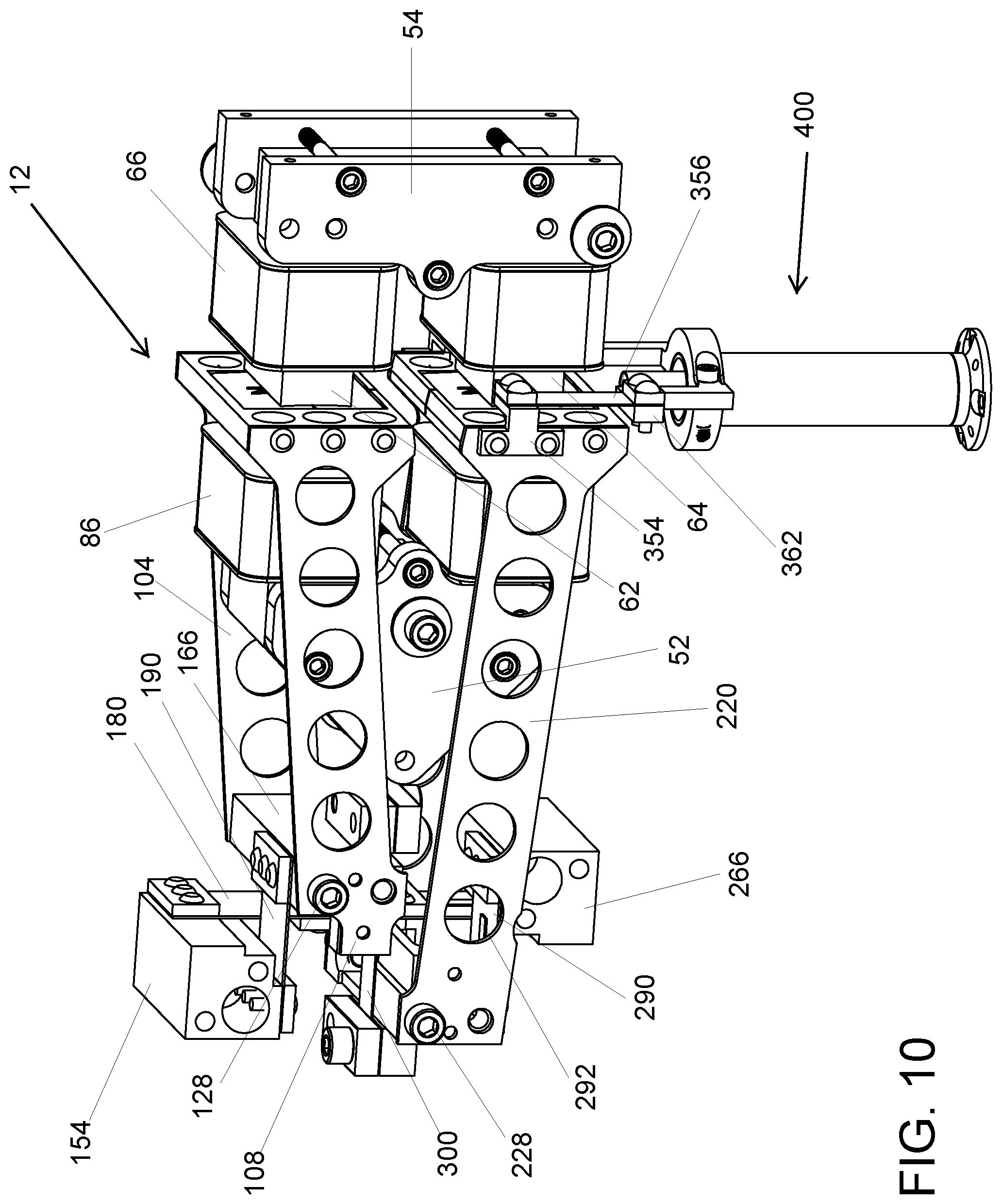 Patent US12306018 Figure 10 – Material testing apparatus having vibration mitigation
