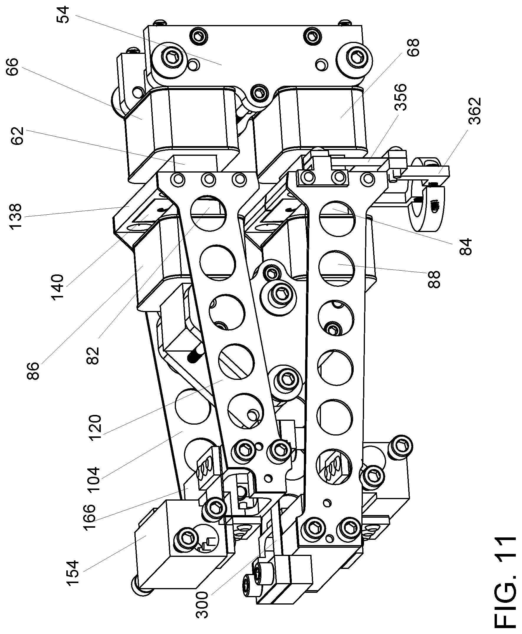 Patent US12306018 Figure 11 – Material testing apparatus having vibration mitigation