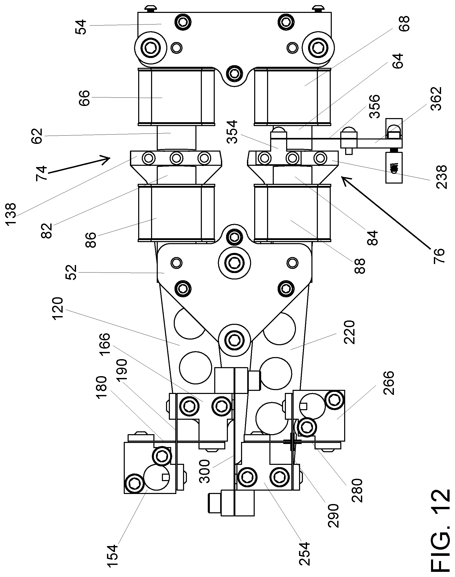 Patent US12306018 Figure 12 – Material testing apparatus having vibration mitigation
