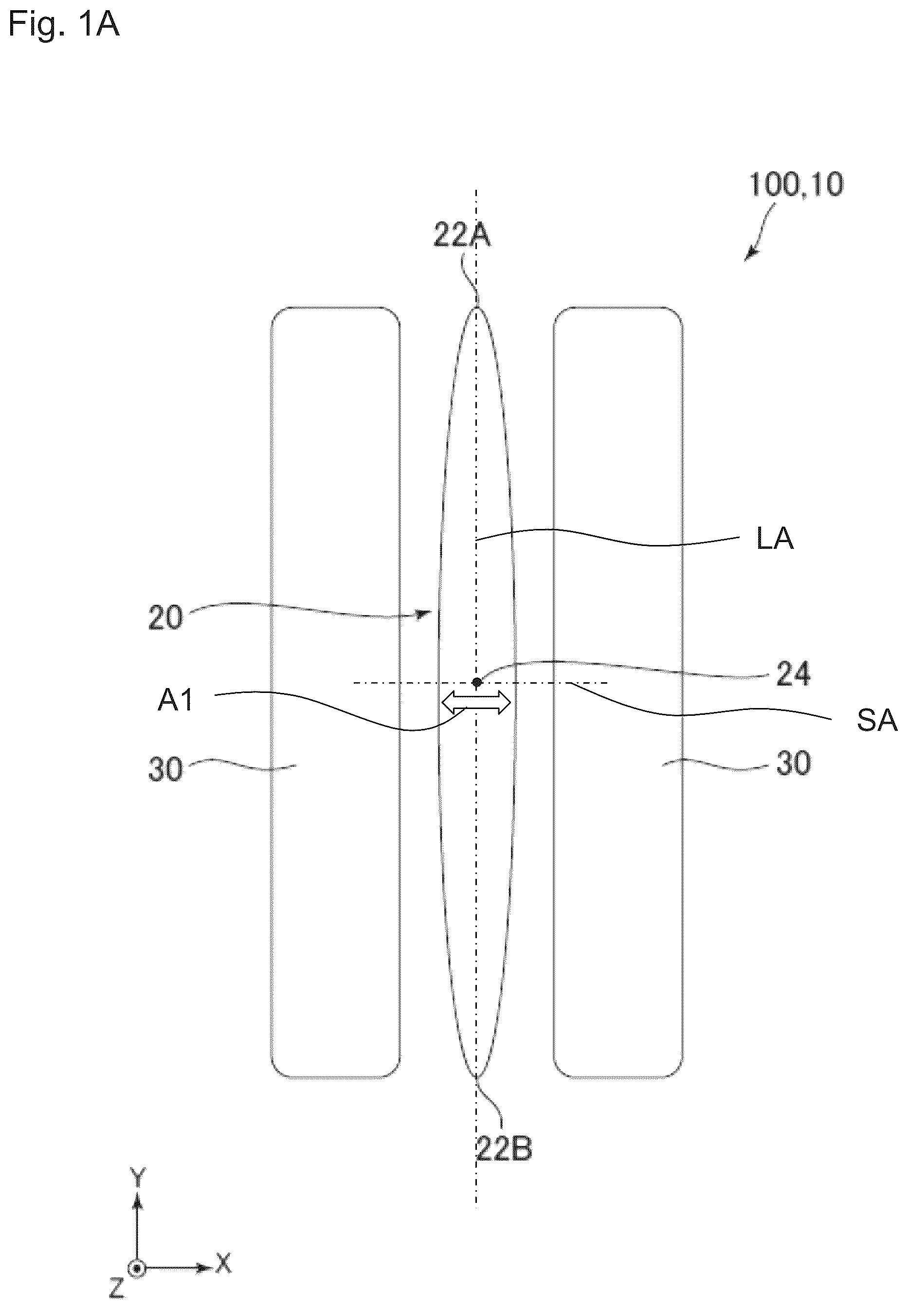 Patent US12306023 Figure 1 – Magnetic sensor with an elongated element