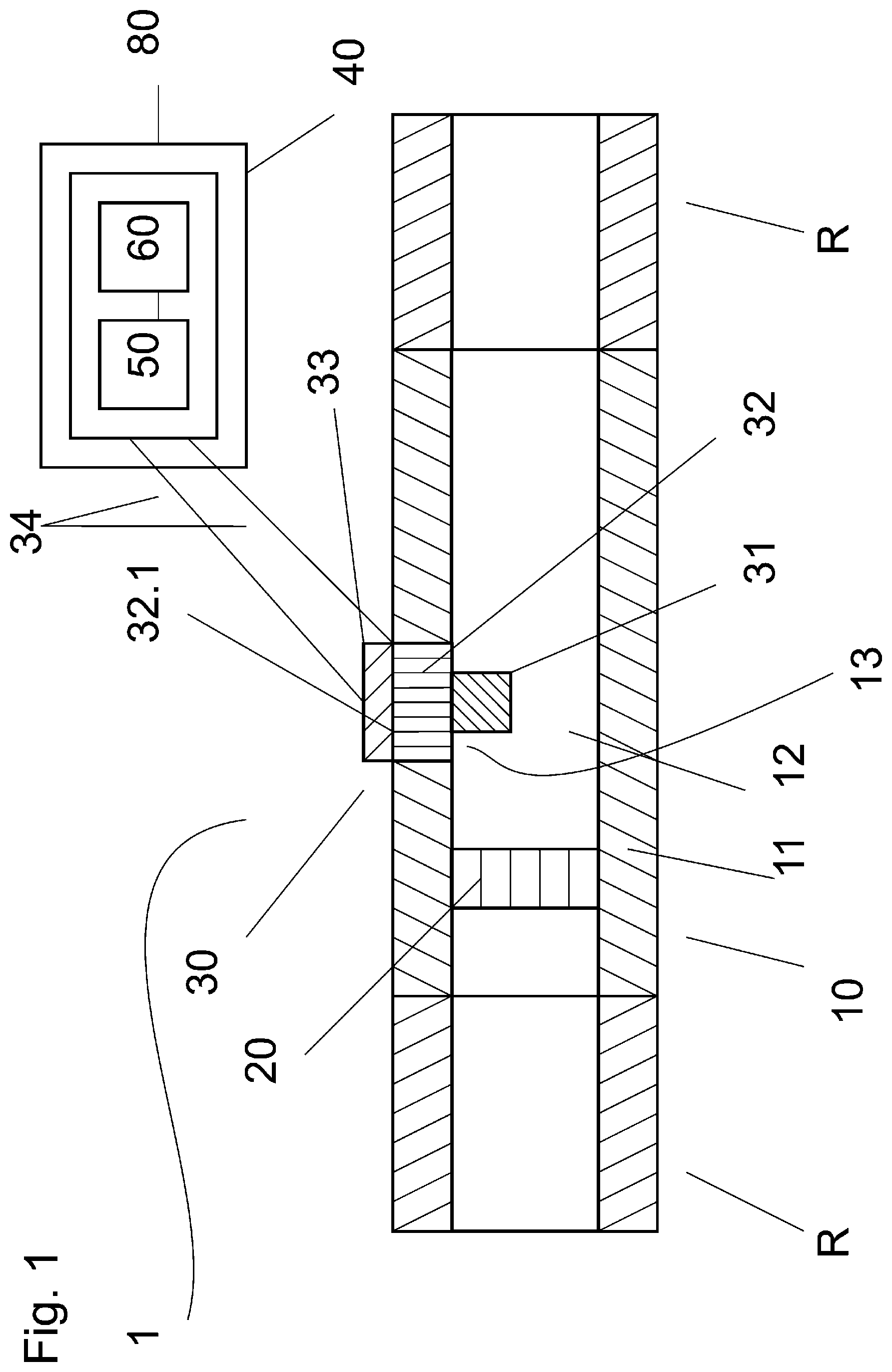 Patent US12306025 Figure 1 – Vortex flow meter and method for testing a vortex flow meter