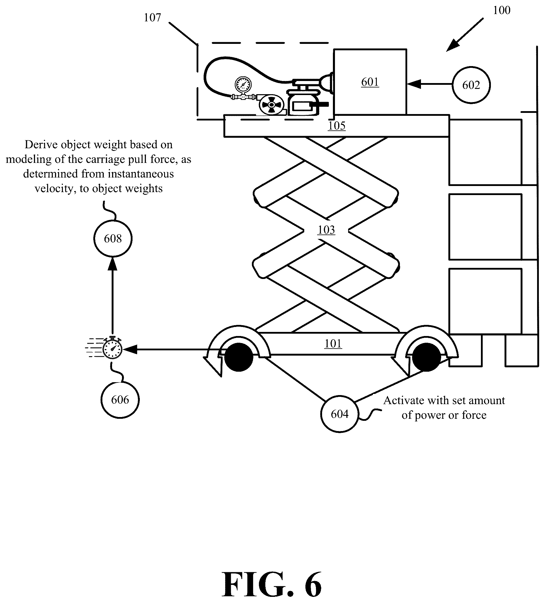 Patent US12306033 Figure 6 – Systems and methods for deriving weight and quantity based on activations of robot actuators used for object retrieval