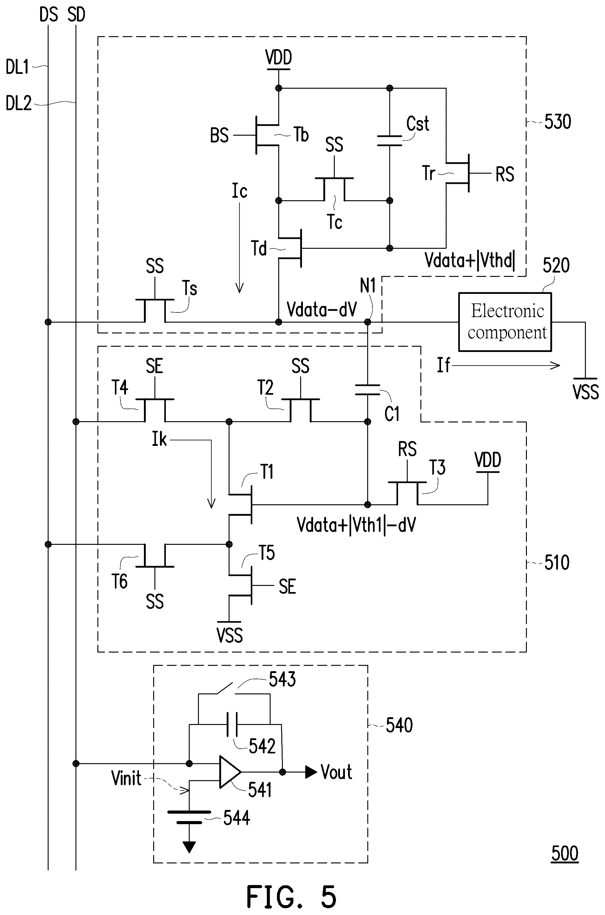 Patent US12306041 Figure 5 – Electronic device