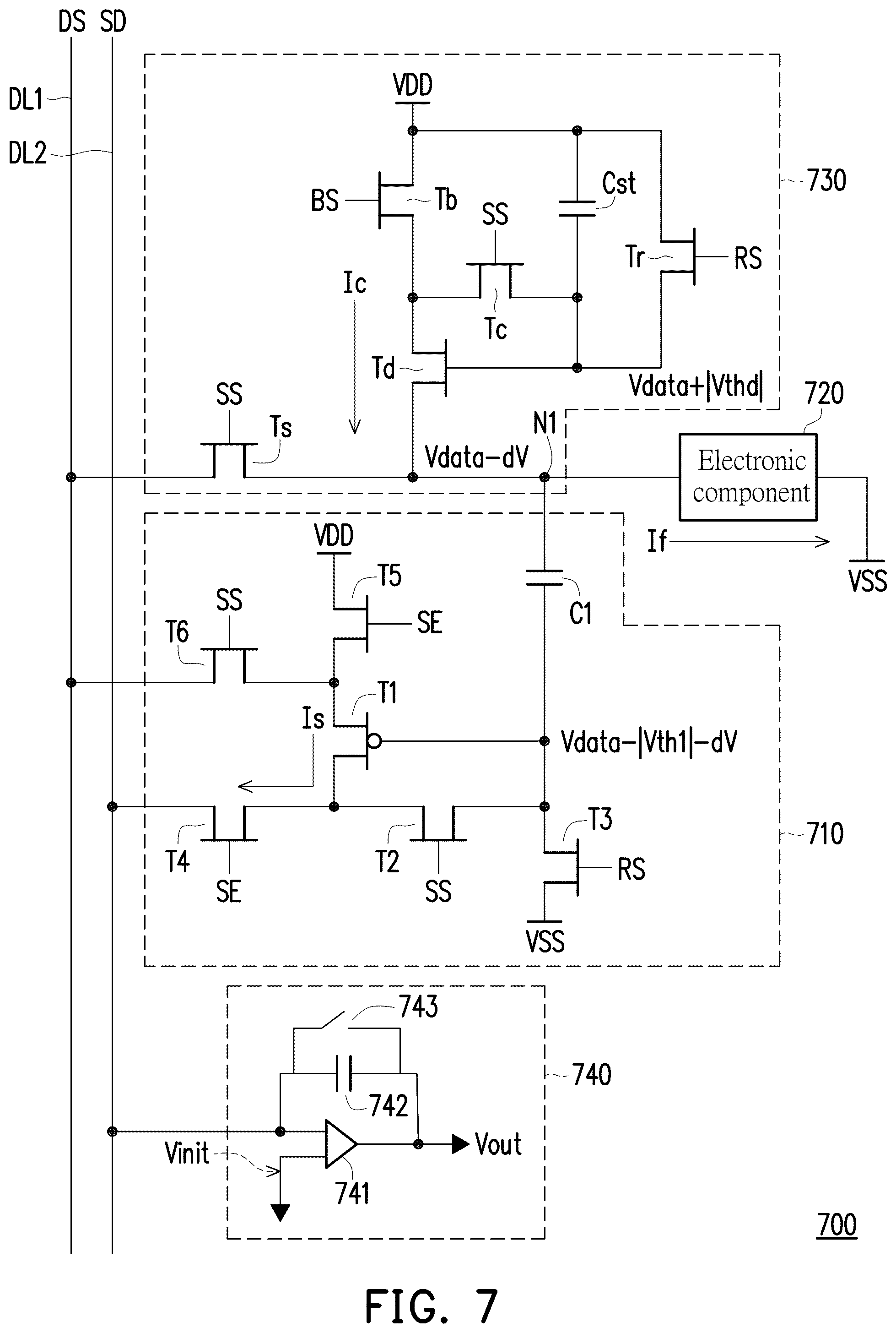 Patent US12306041 Figure 7 – Electronic device