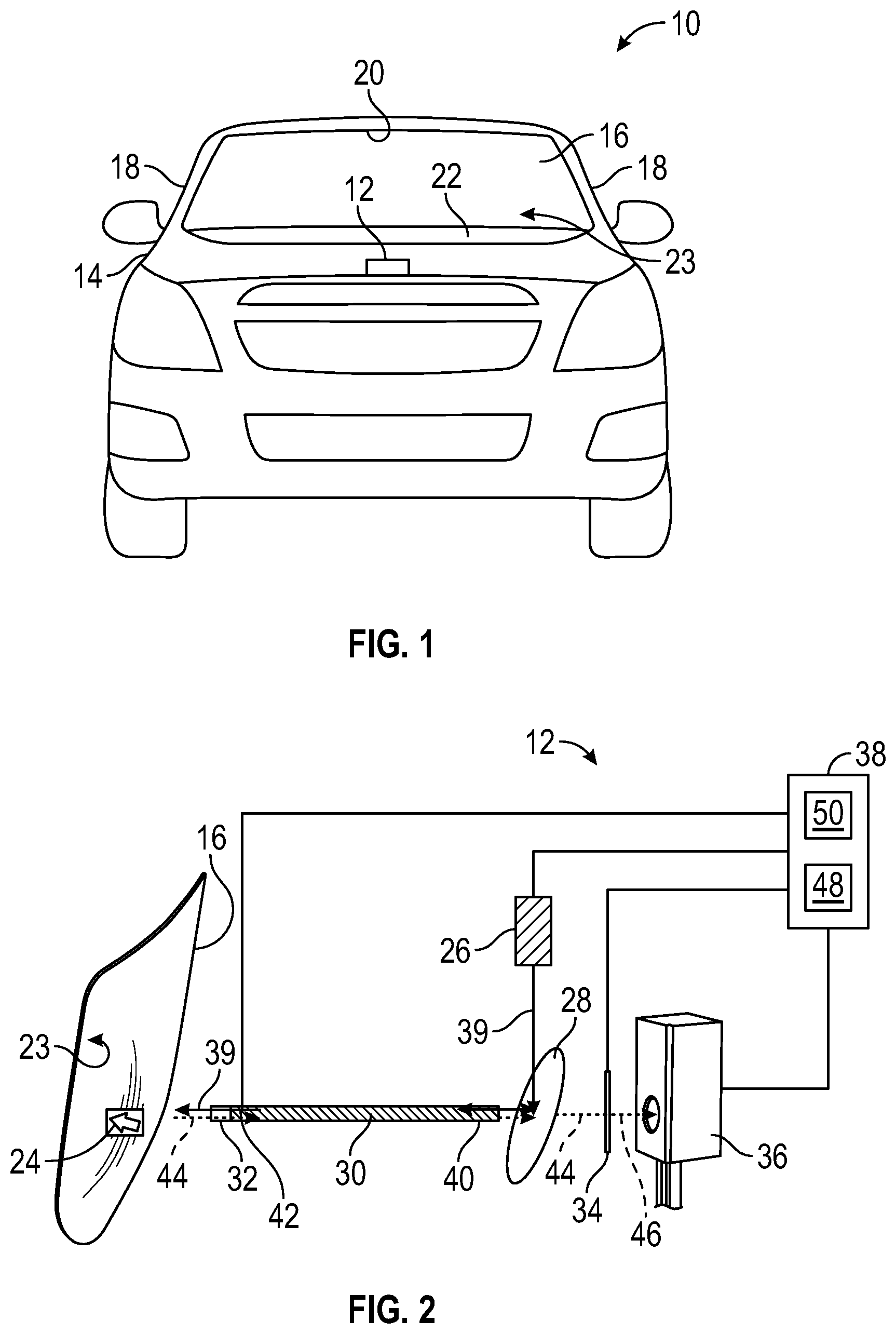 Patent US12306062 Figure 1 – Windshield display and testing system