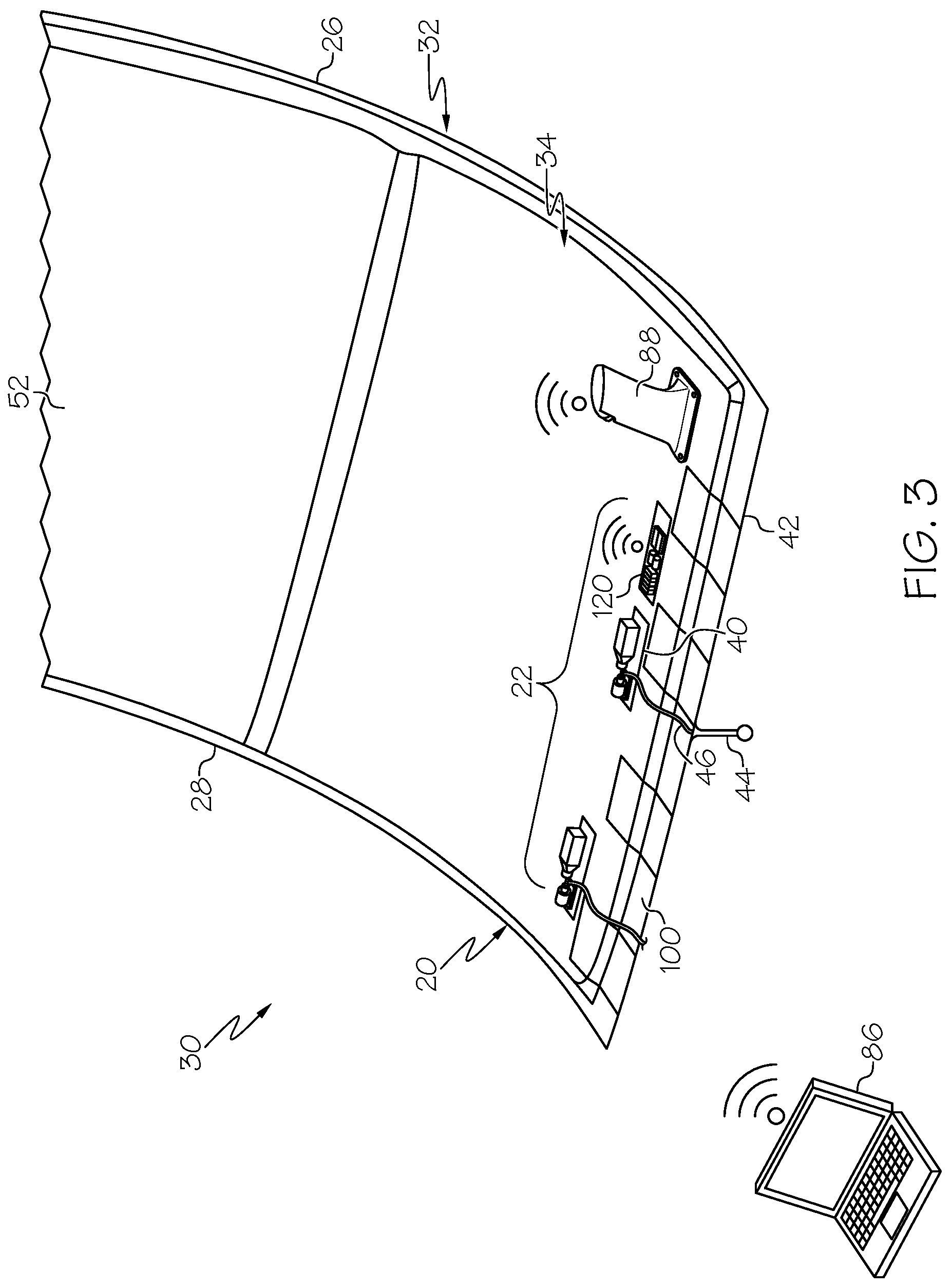 Patent US12306068 Figure 3 – Systems and methods for monitoring a flow of a fluid on an external surface of a structure in motion