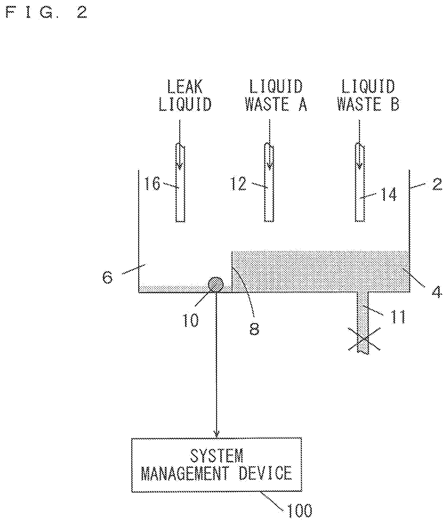 Patent US12306074 Figure 2 – Liquid waste monitoring device
