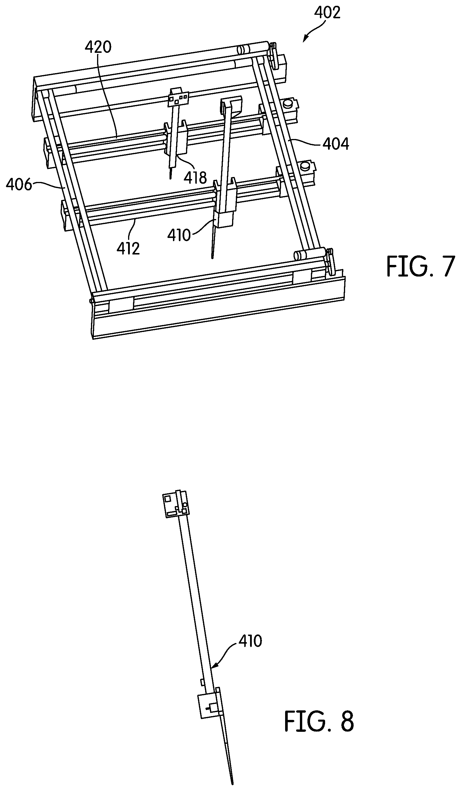 Patent US12306091 Figure 7 – Non-absorbent cleaning member with transport arm working end coupling element for use in a sample testing system