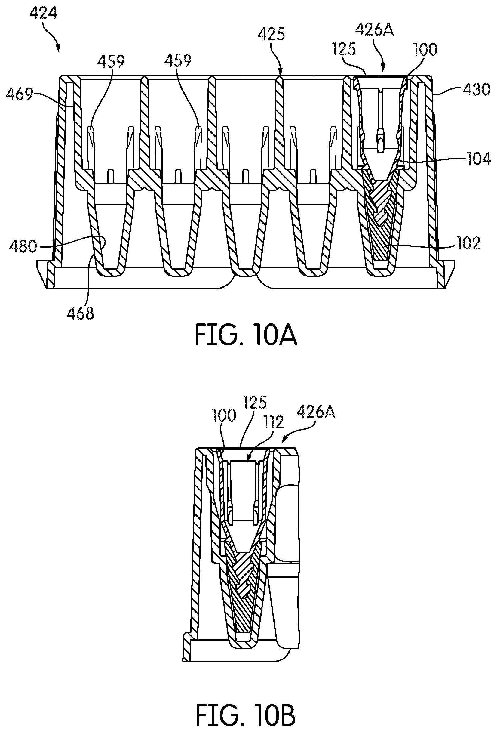 Patent US12306091 Figure 10 – Non-absorbent cleaning member with transport arm working end coupling element for use in a sample testing system